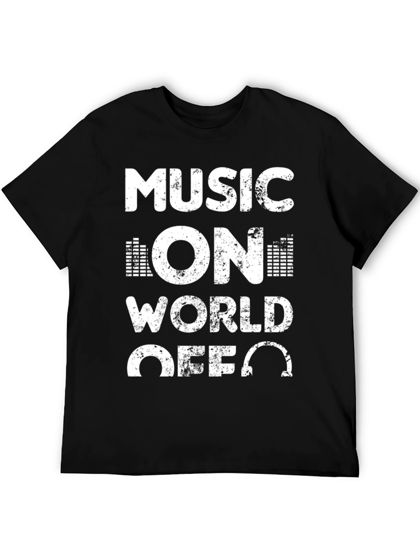 Black Music On World Off Graphic T-Shirt view 5