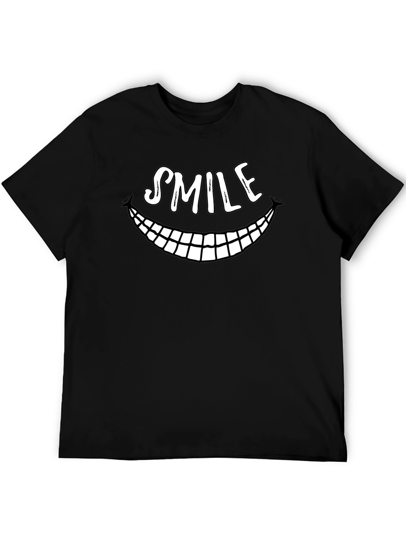 Black Smile Graphic T-Shirt - Funny Face Tee view 5