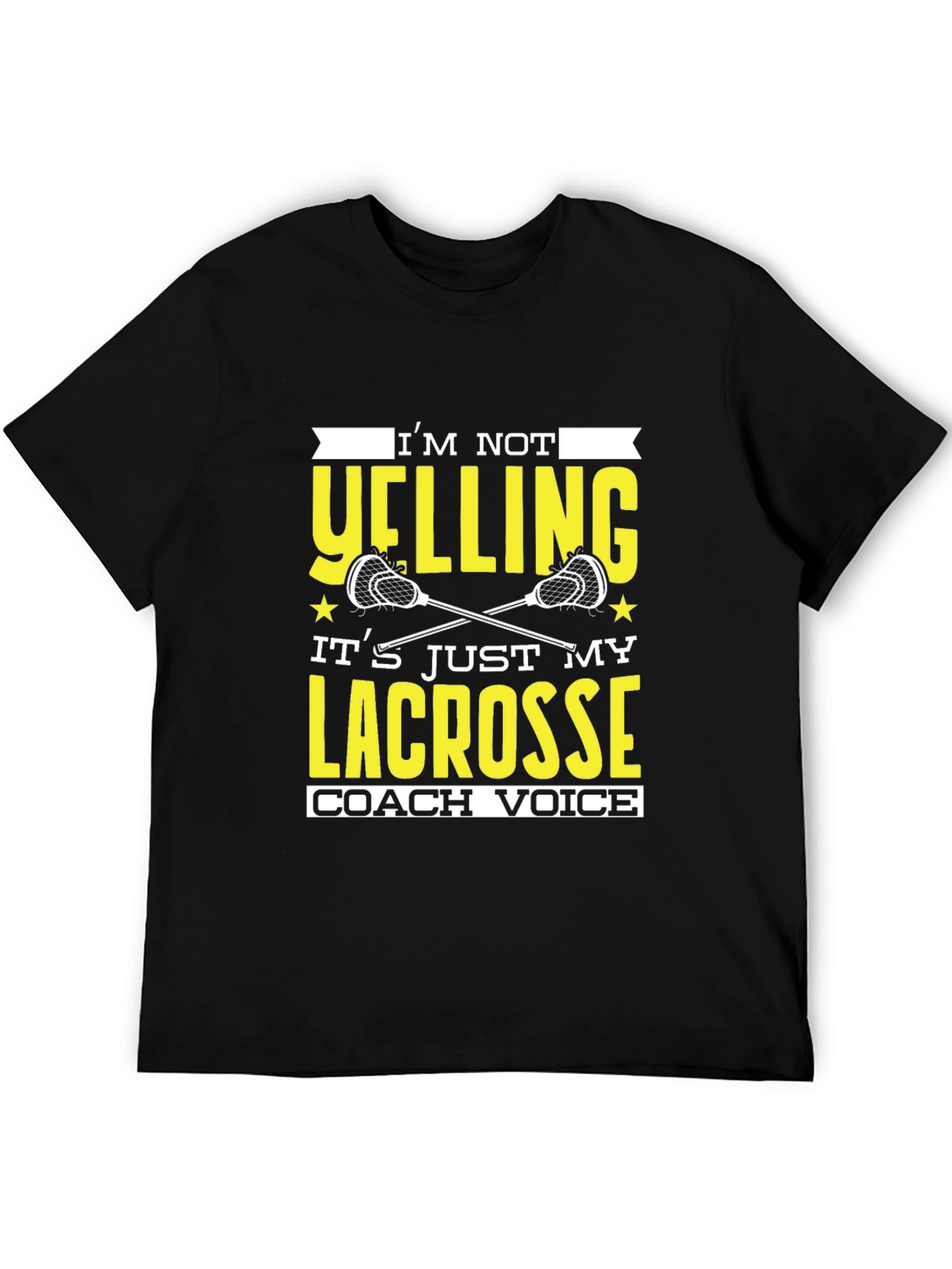Black Lacrosse Coach Novelty Graphic T-Shirt view 5