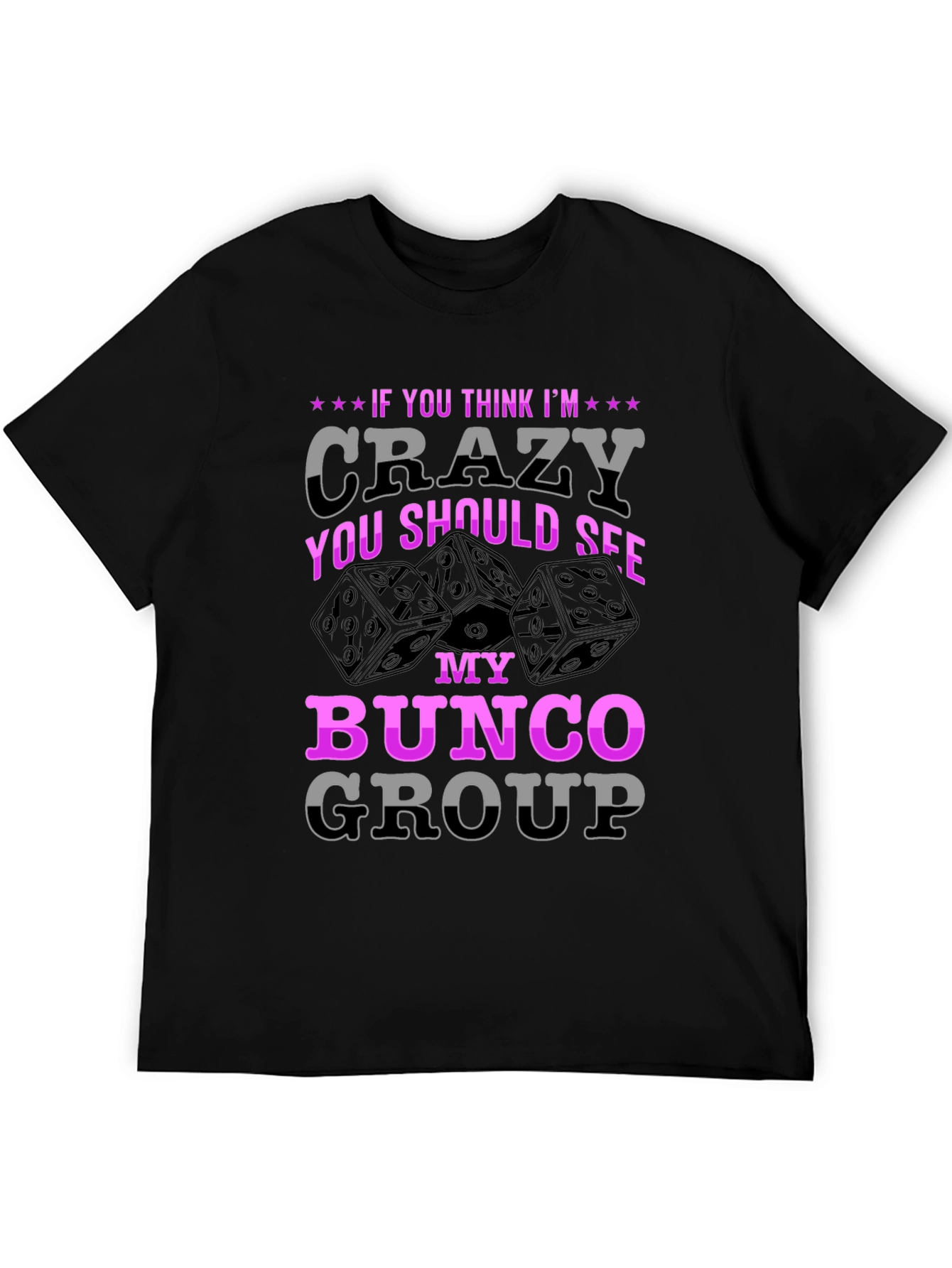 Black Crazy Bunco Group Graphic Tee view 5