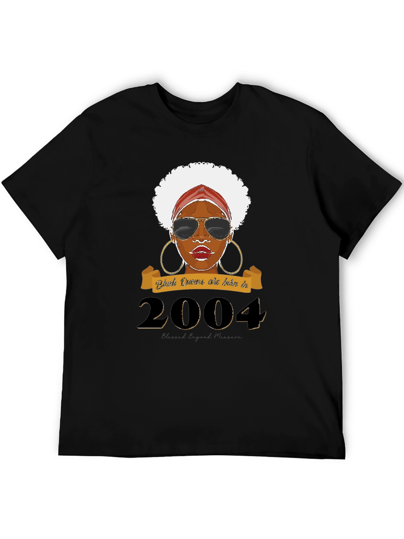 Black Black Queen Born In 2004 T-Shirt view 5