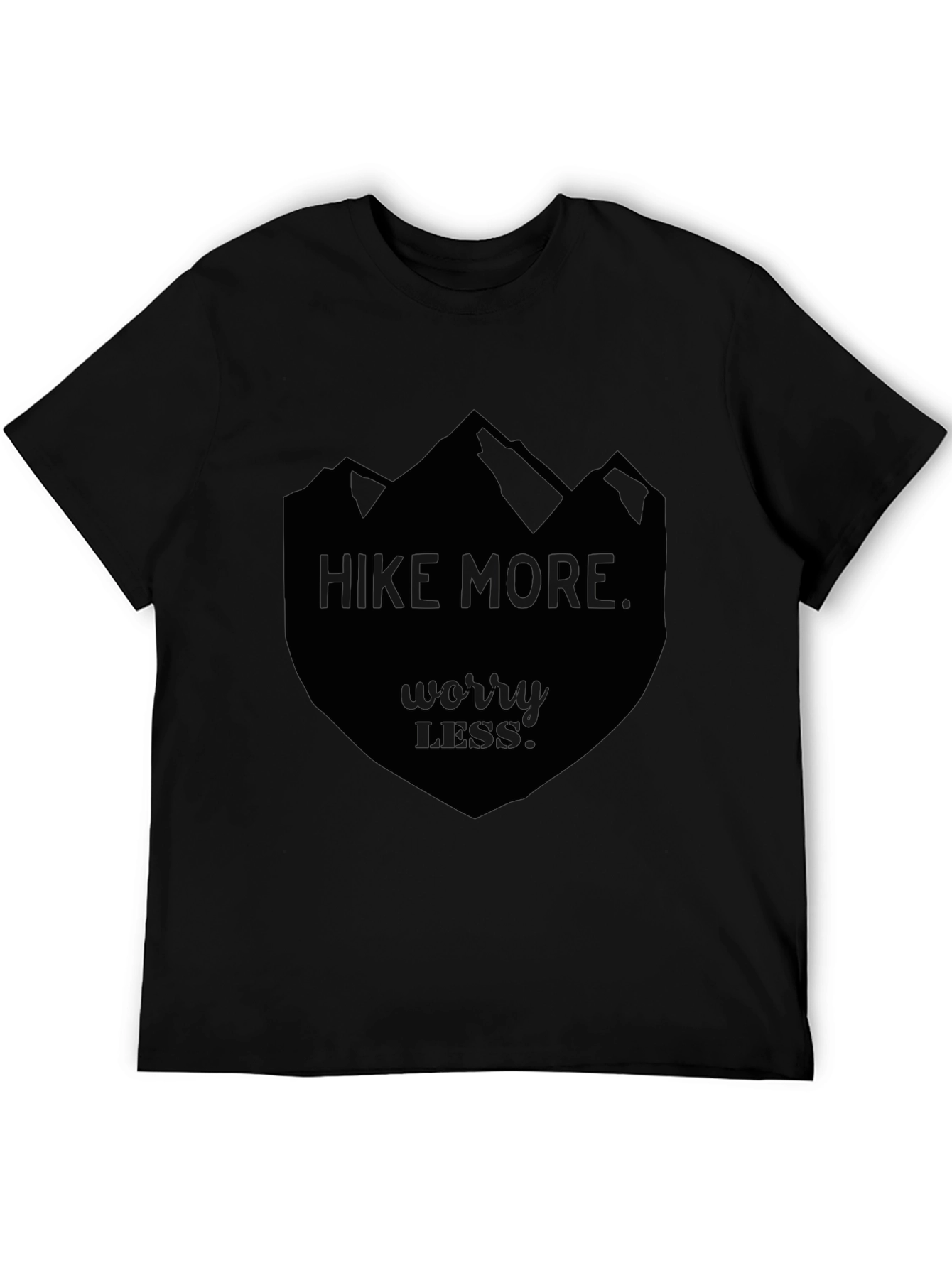 Black Hike More Worry Less Black Graphic Tee view 5