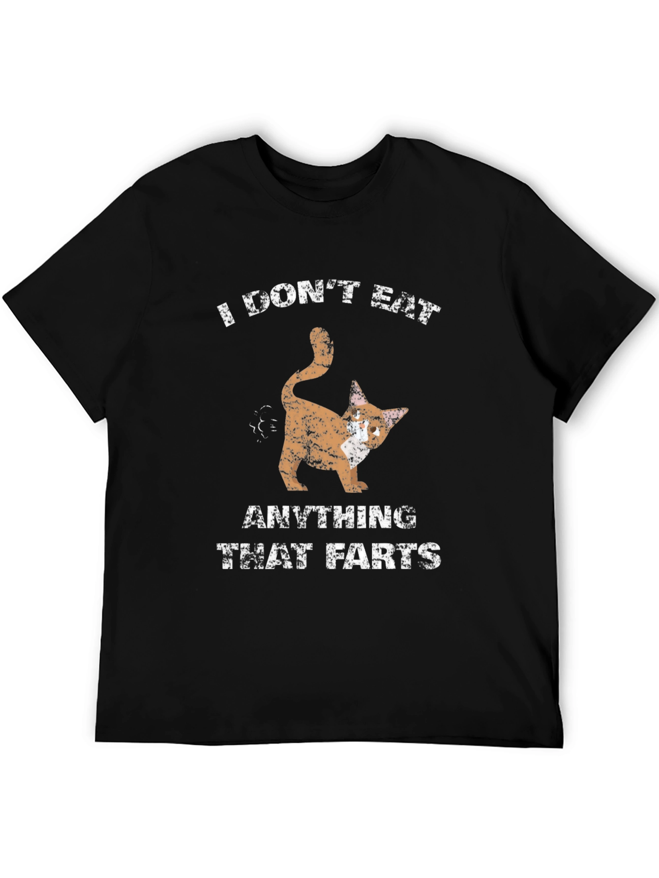 Black Funny "I Don't Eat Anything That Farts" T-Shirt view 5
