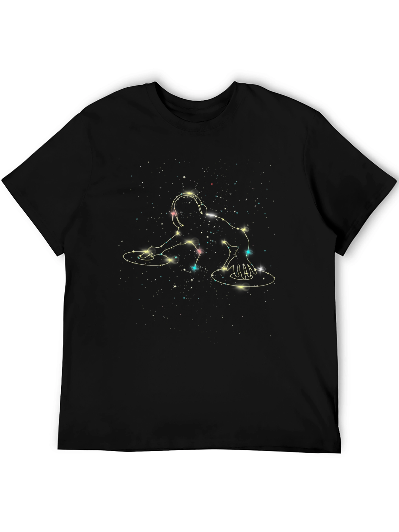 Black DJ Constellation Graphic Black T-Shirt view 5