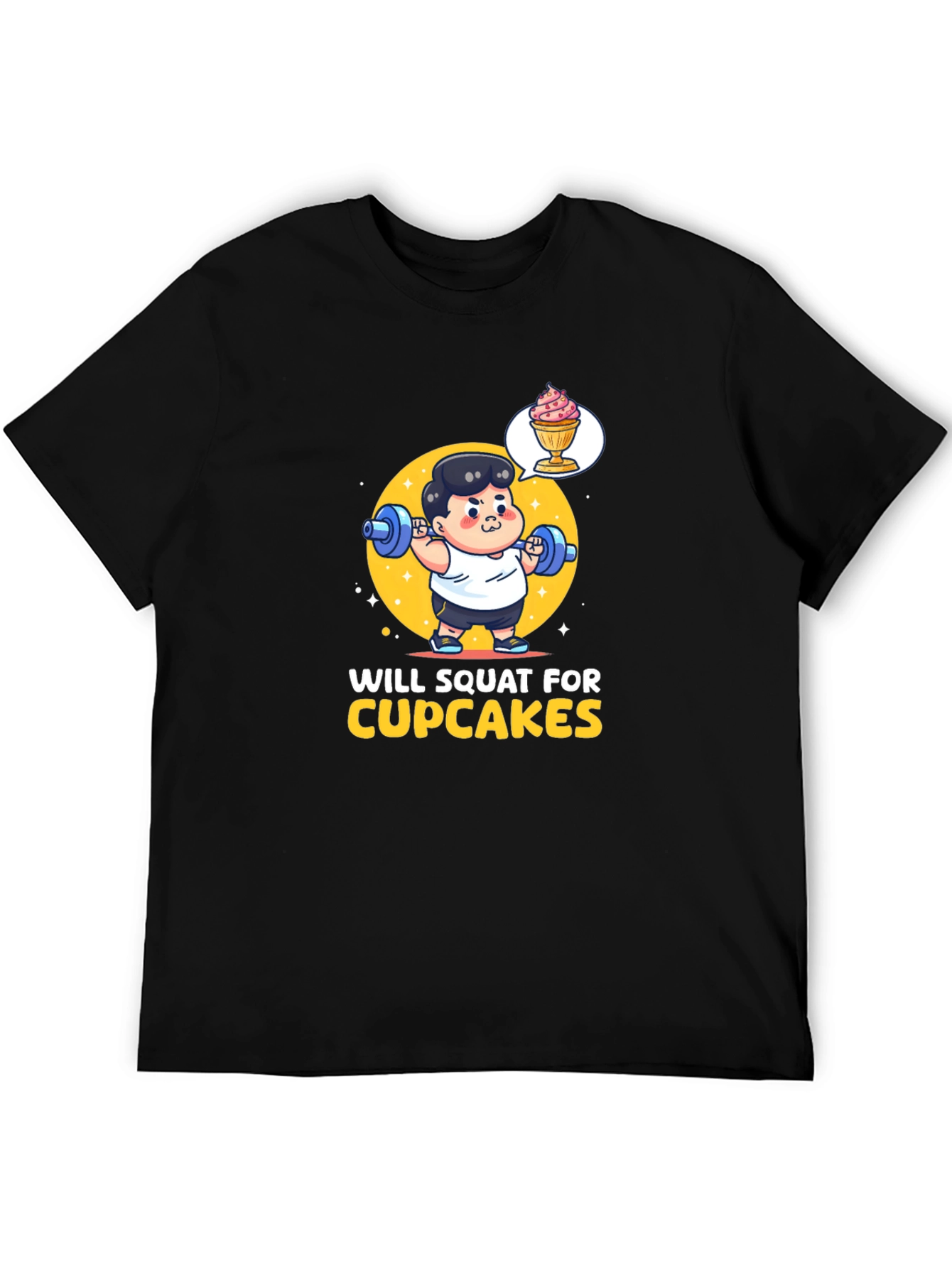 Black Will Squat for Cupcakes Graphic Tee view 5