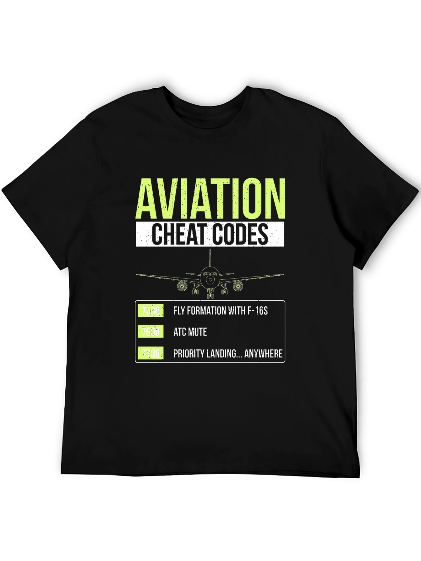 Aviation Cheat Codes Graphic T-Shirt - 5