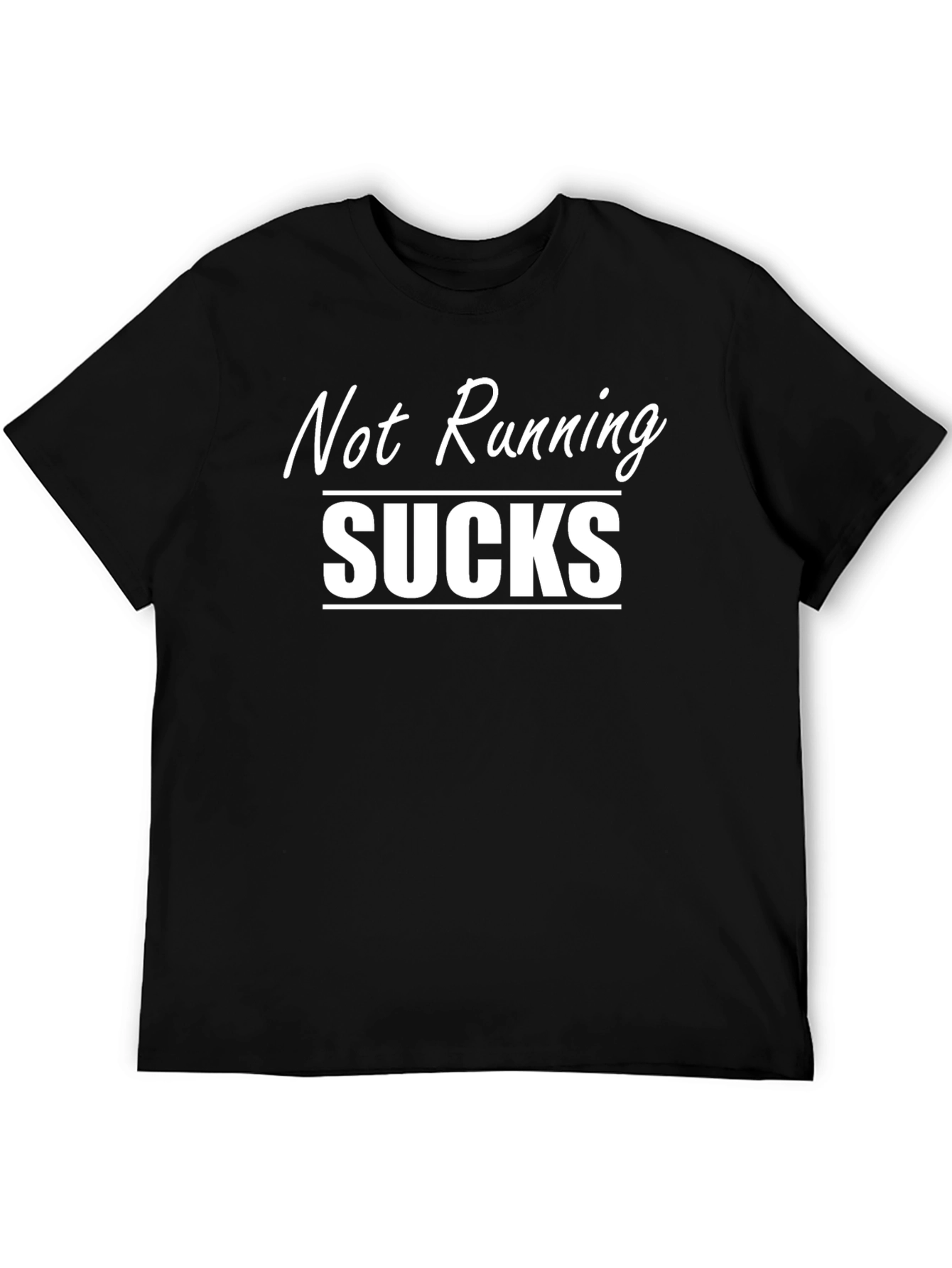 Black Not Running Sucks T-Shirt - Funny Runner Tee view 5