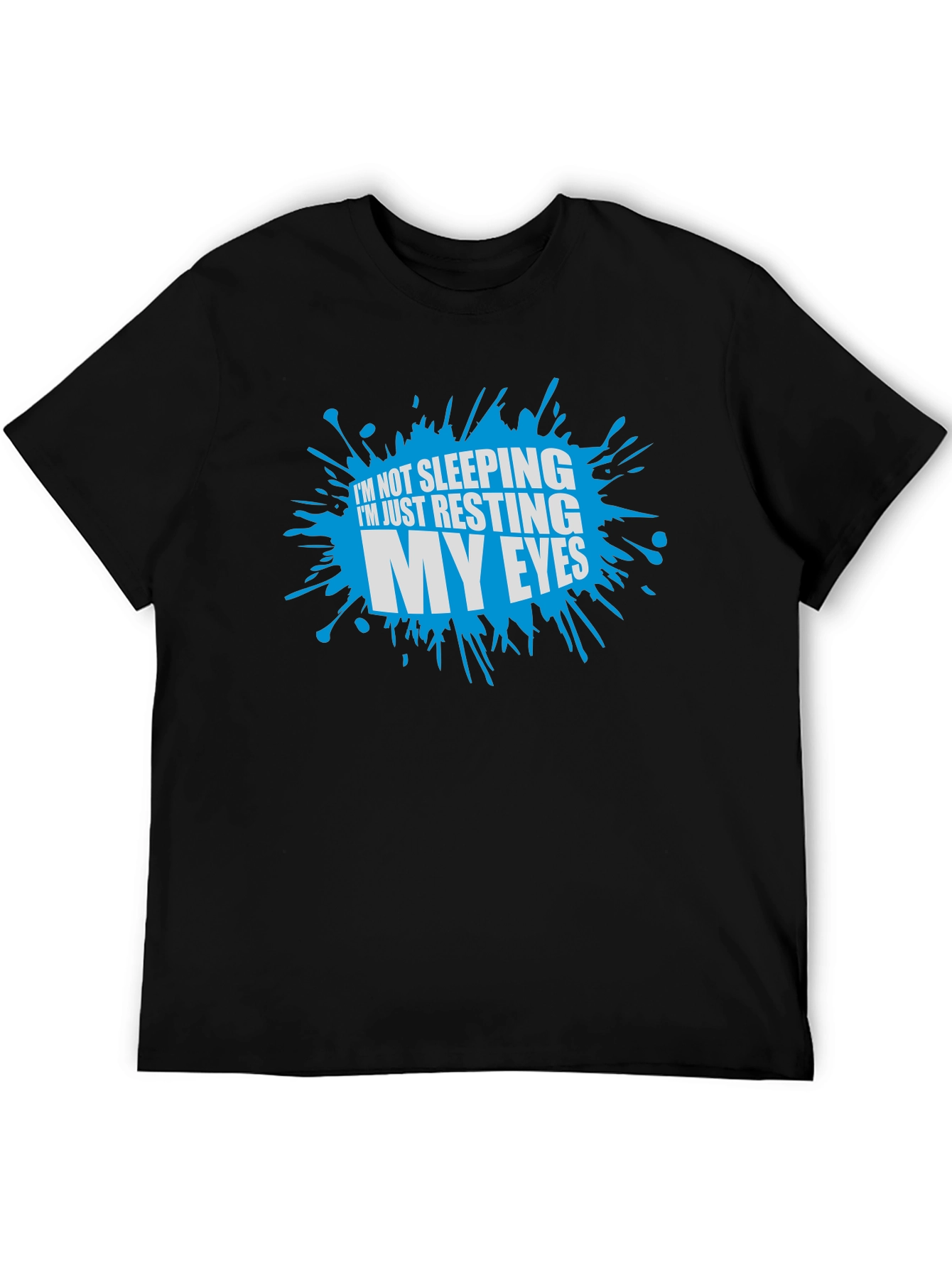 Black Resting My Eyes Graphic T-Shirt - Funny Sleep Humor Tee view 5