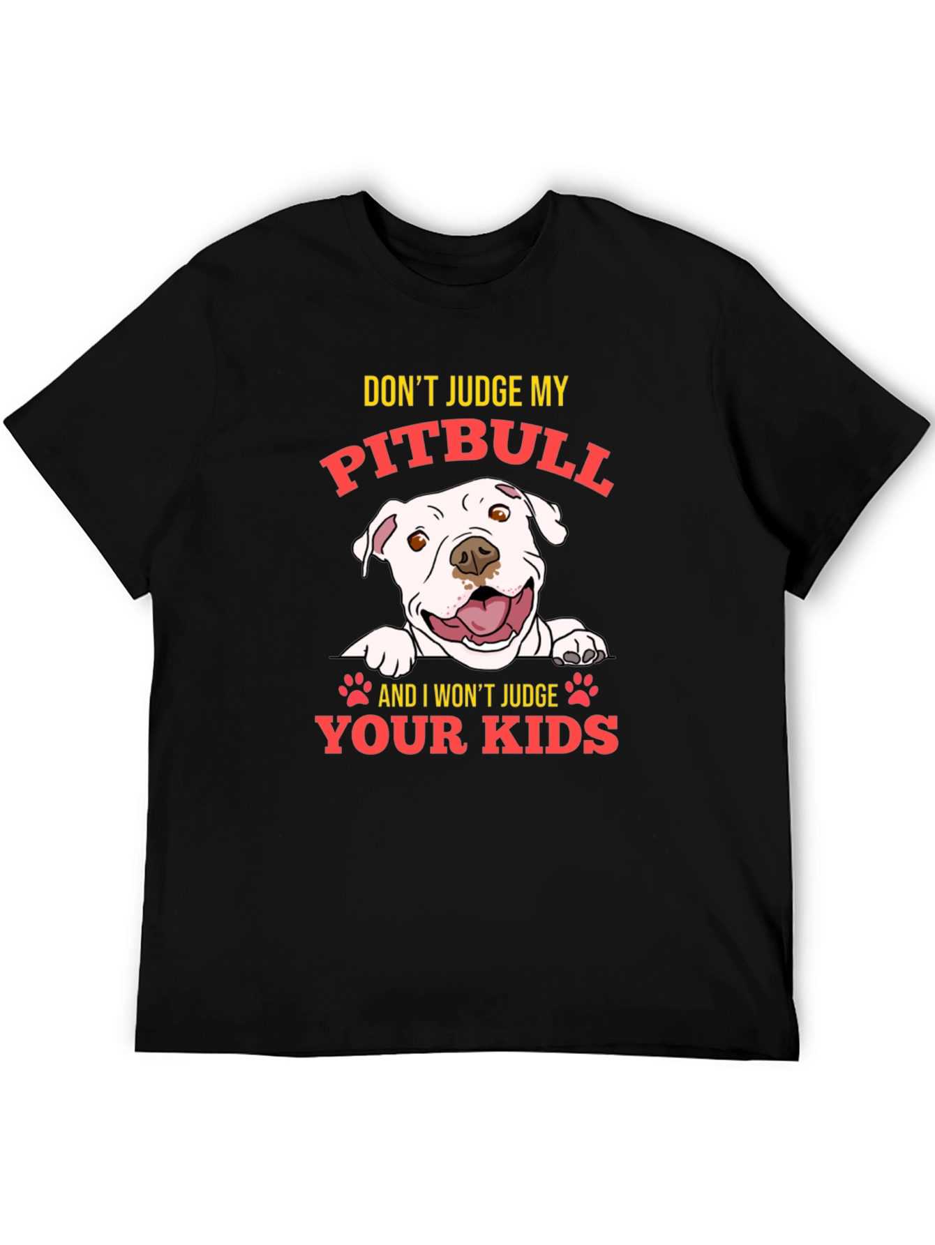 Black Pitbull Lover Graphic T-Shirt view 5
