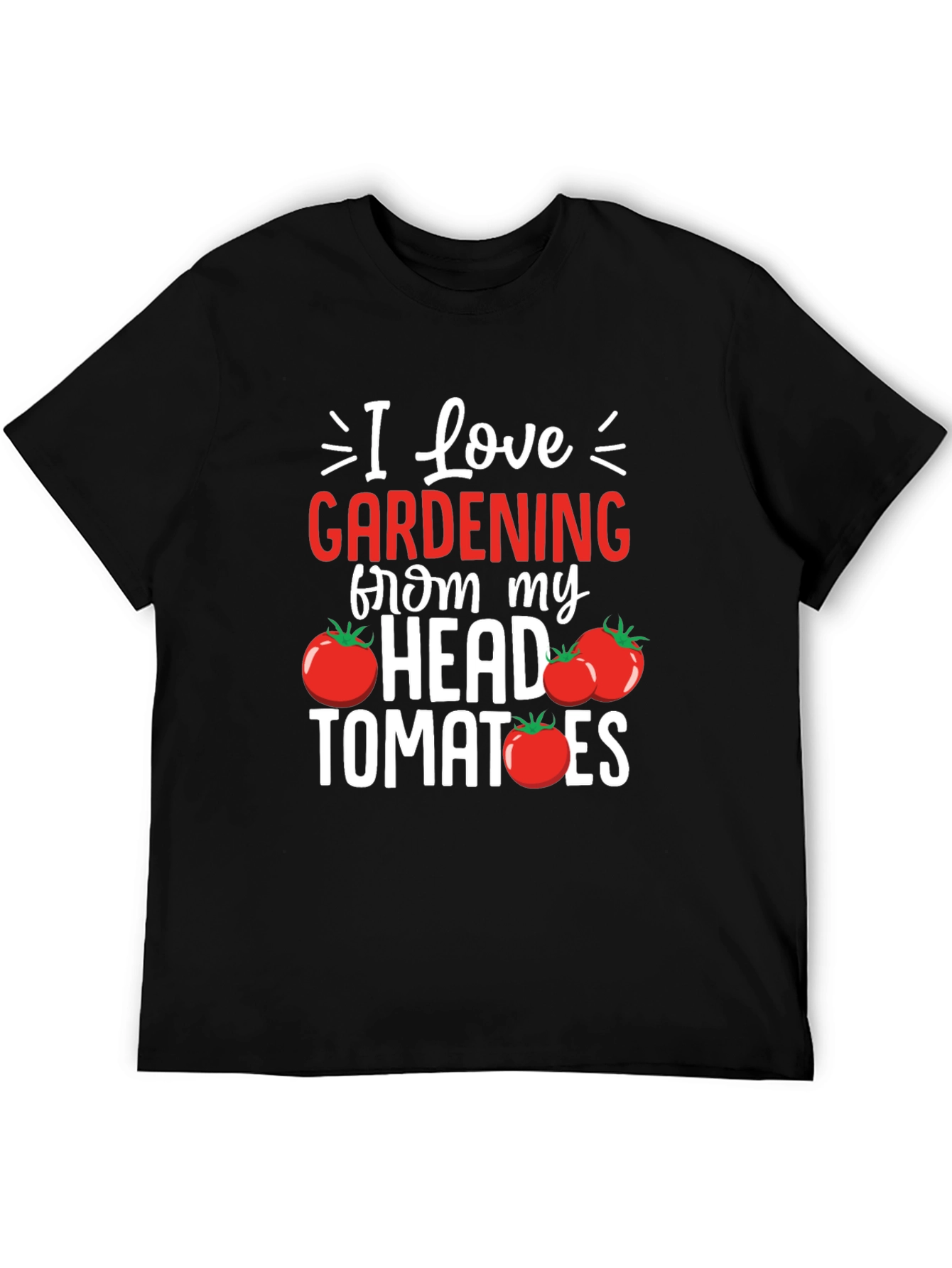 Black Gardening Tomato T-Shirt view 5