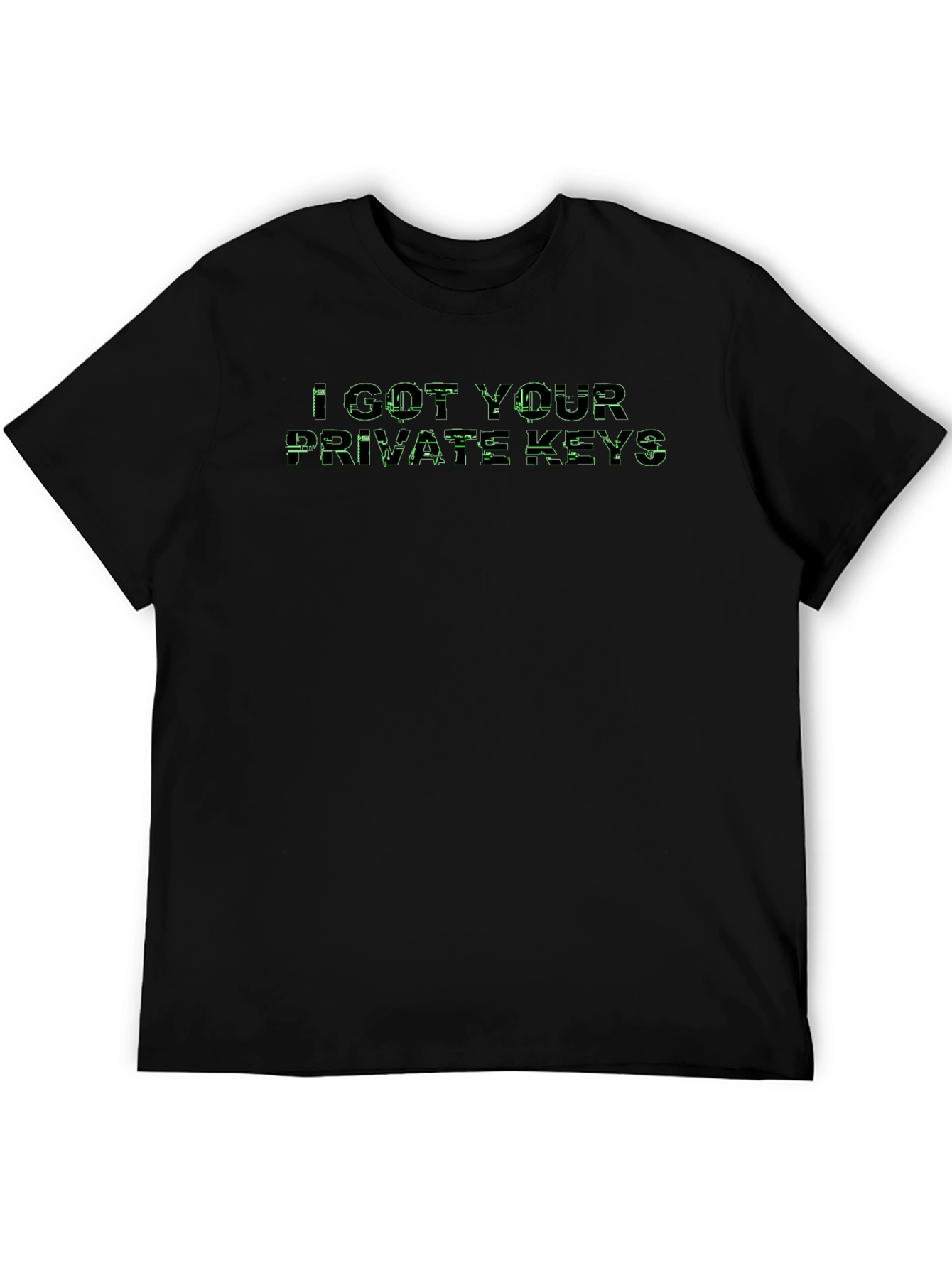 Black I Got Your Private Keys T-Shirt - Crypto Hacker Tee view 5