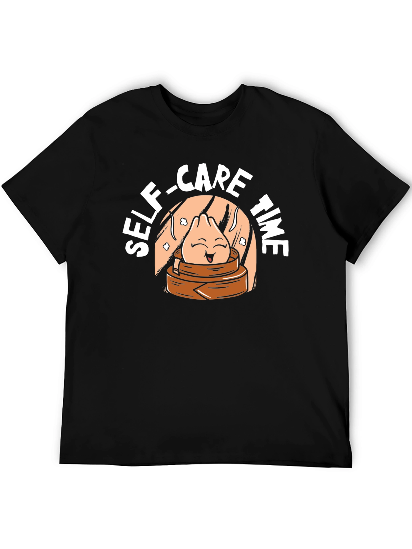Black Self-Care Time Dumpling T-Shirt view 5