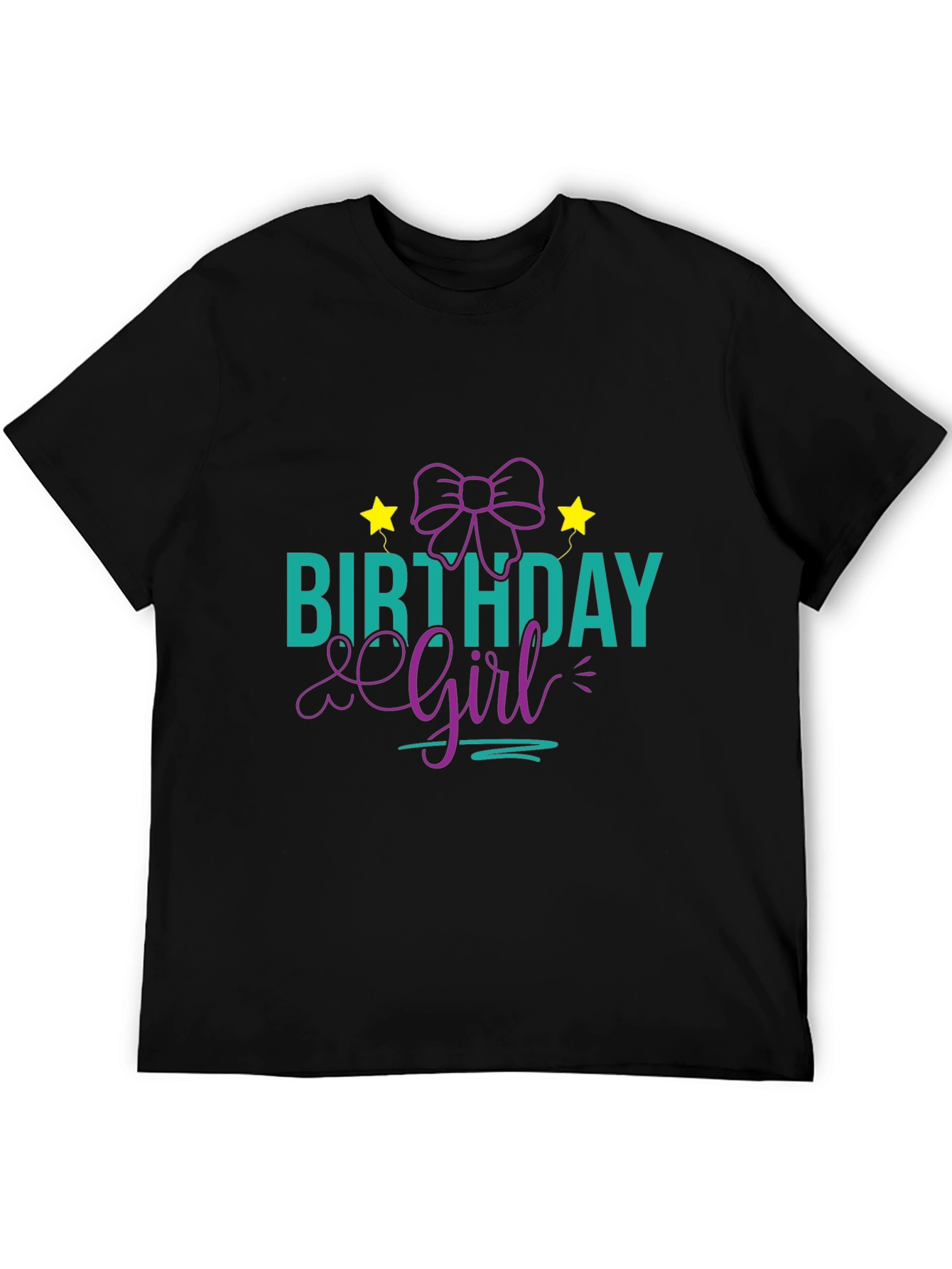 Black Birthday Girl T-Shirt - Fun Celebration Tee view 5