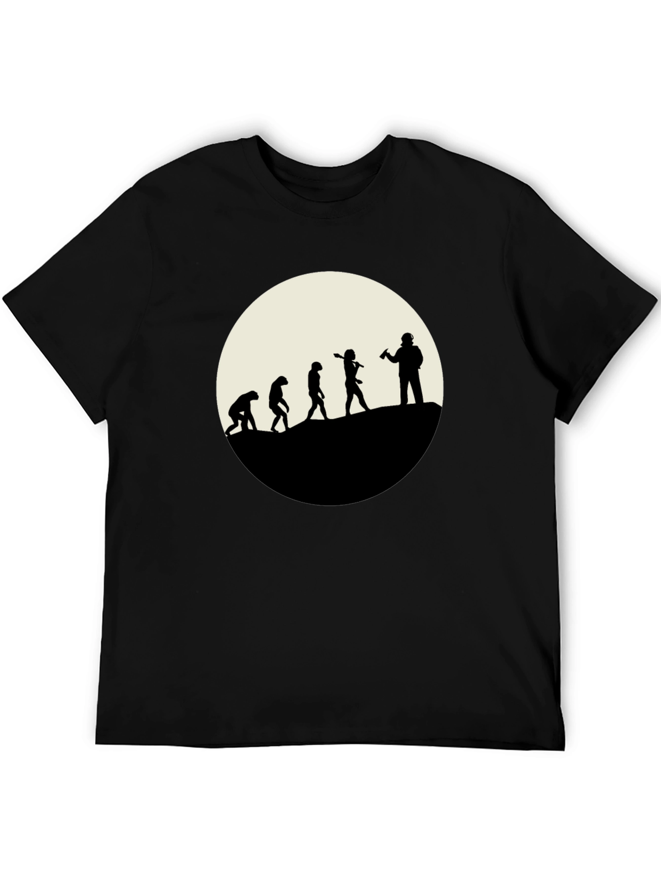 Black Evolution of the Beer Drinker - Black T-Shirt view 5