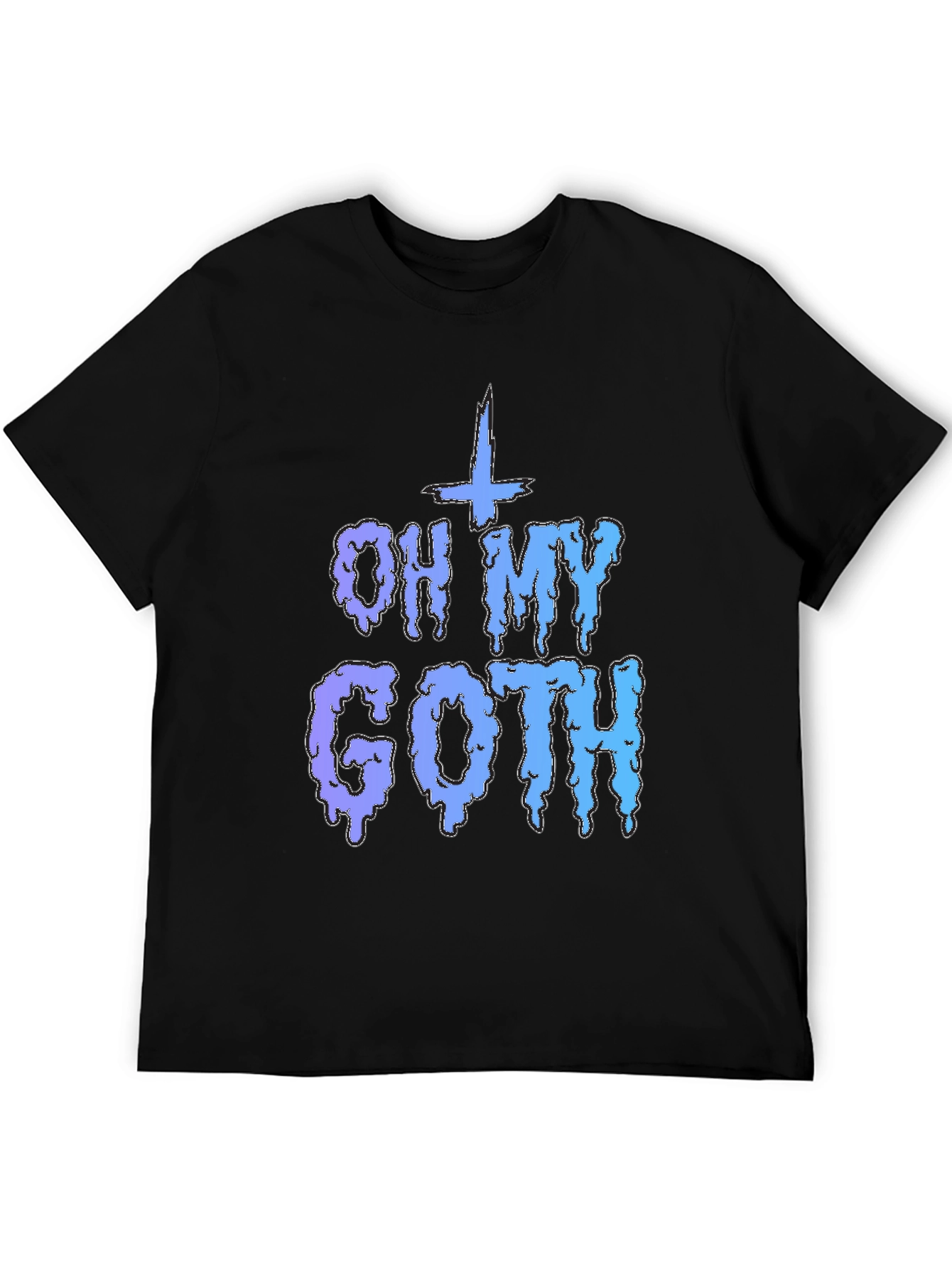 Black Oh My Goth T-Shirt - Black Crew Neck view 5