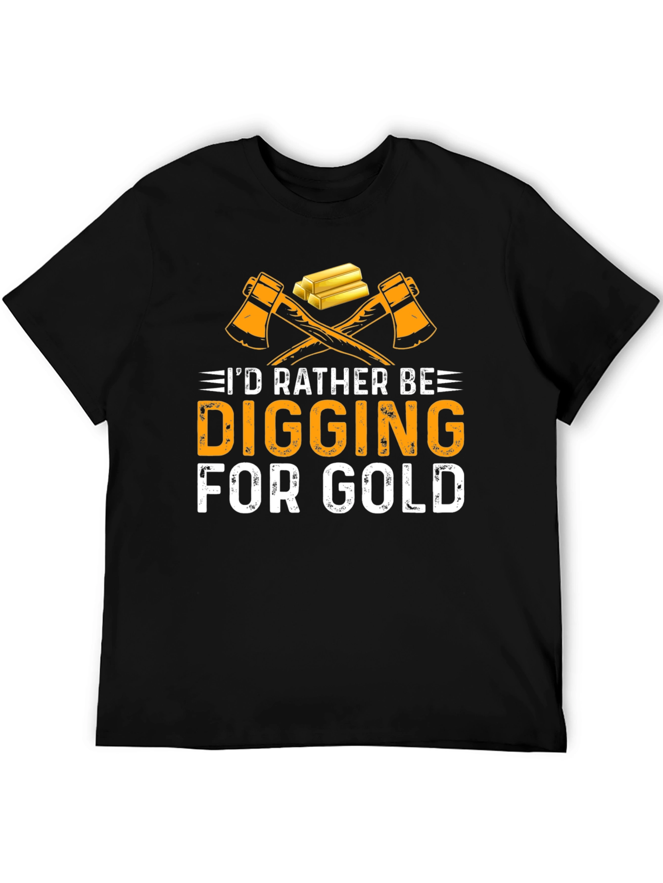 Black Digging For Gold T-Shirt - Miner Gift Idea view 5