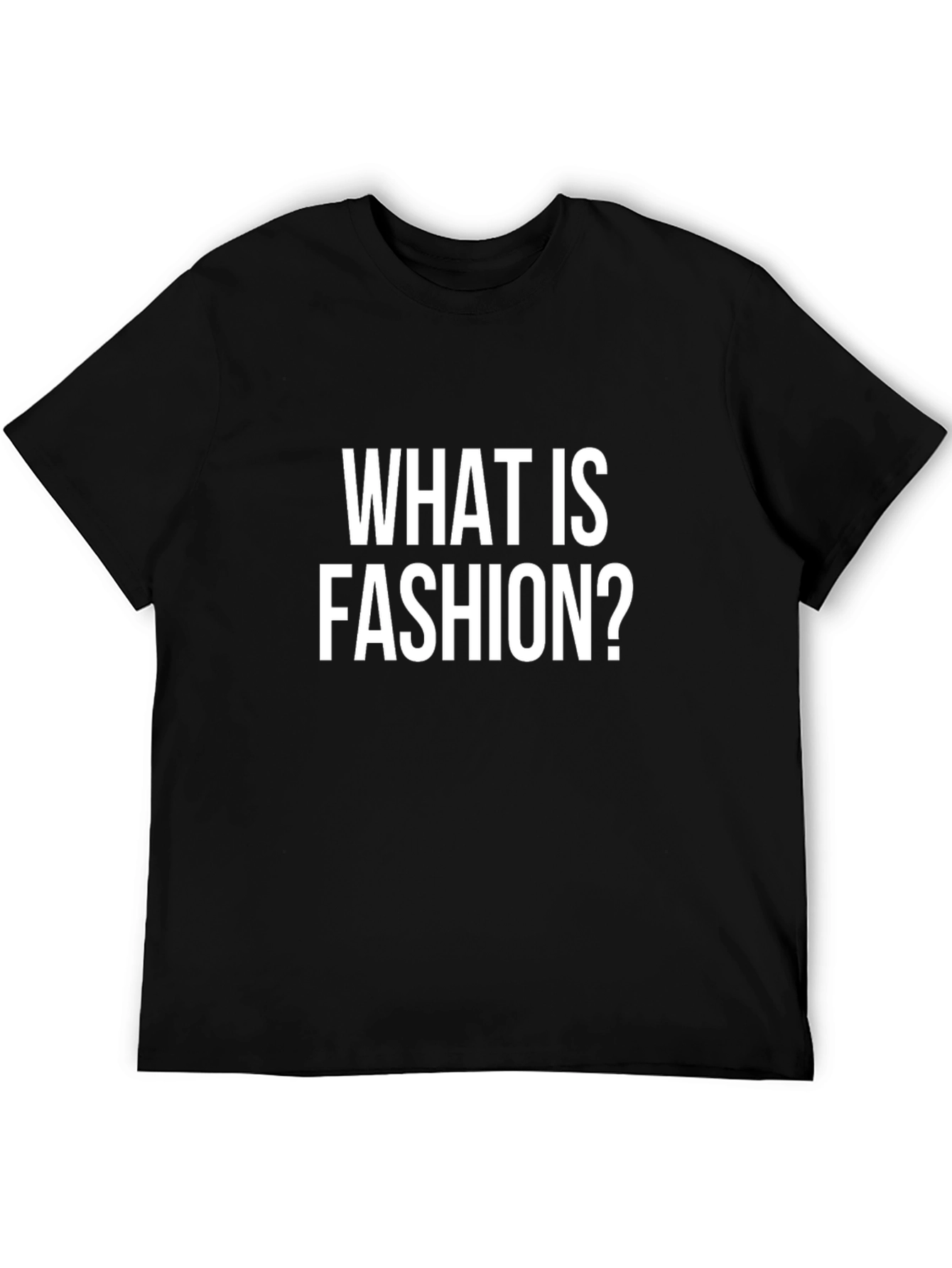 Black What is Fashion? Crew Neck T-Shirt view 5