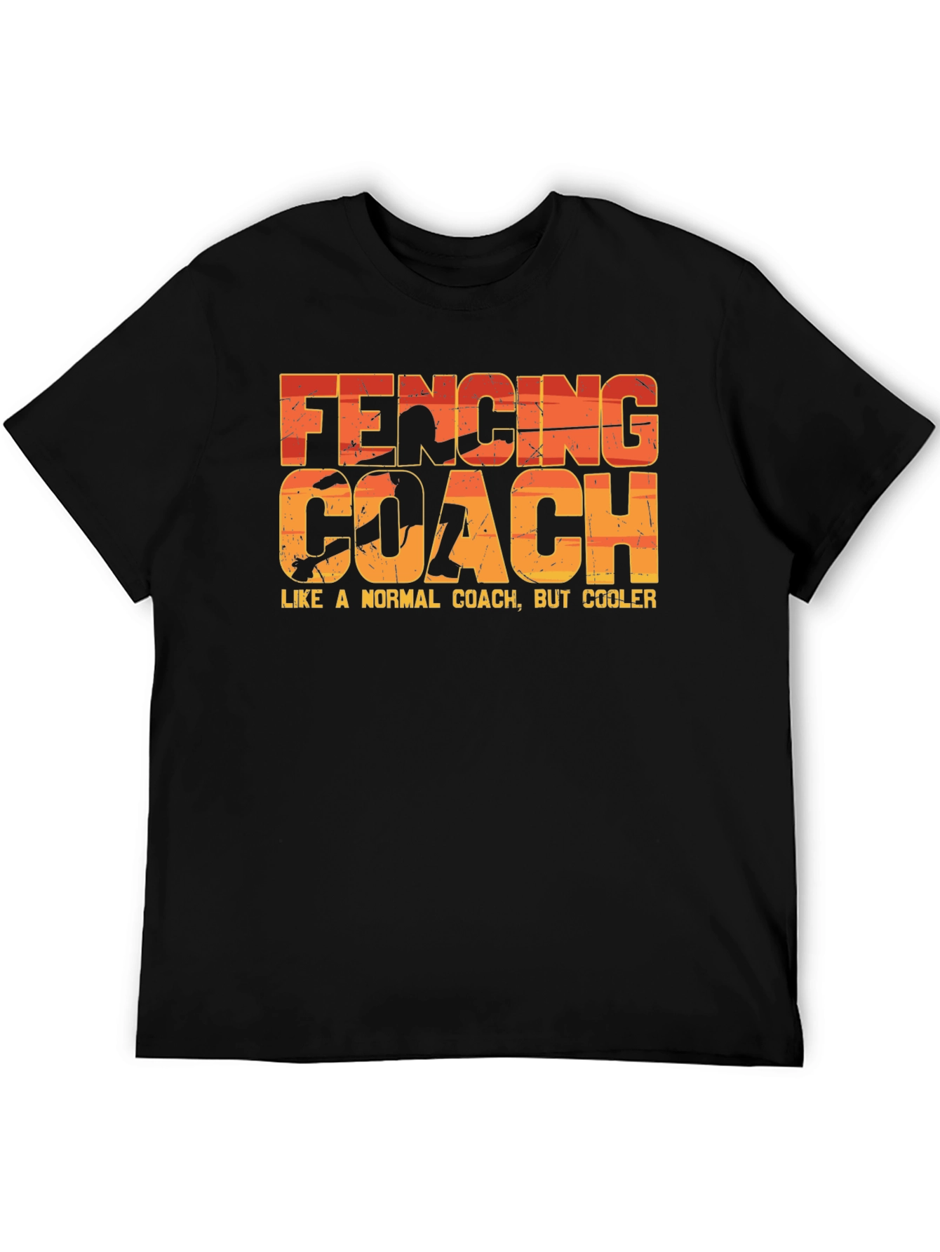Black Fencing Coach T-Shirt - Like a Normal Coach But Cooler! view 5
