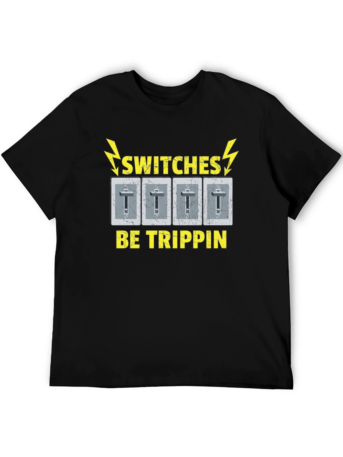 Black Switches Be Trippin' Funny Graphic T-Shirt view 5