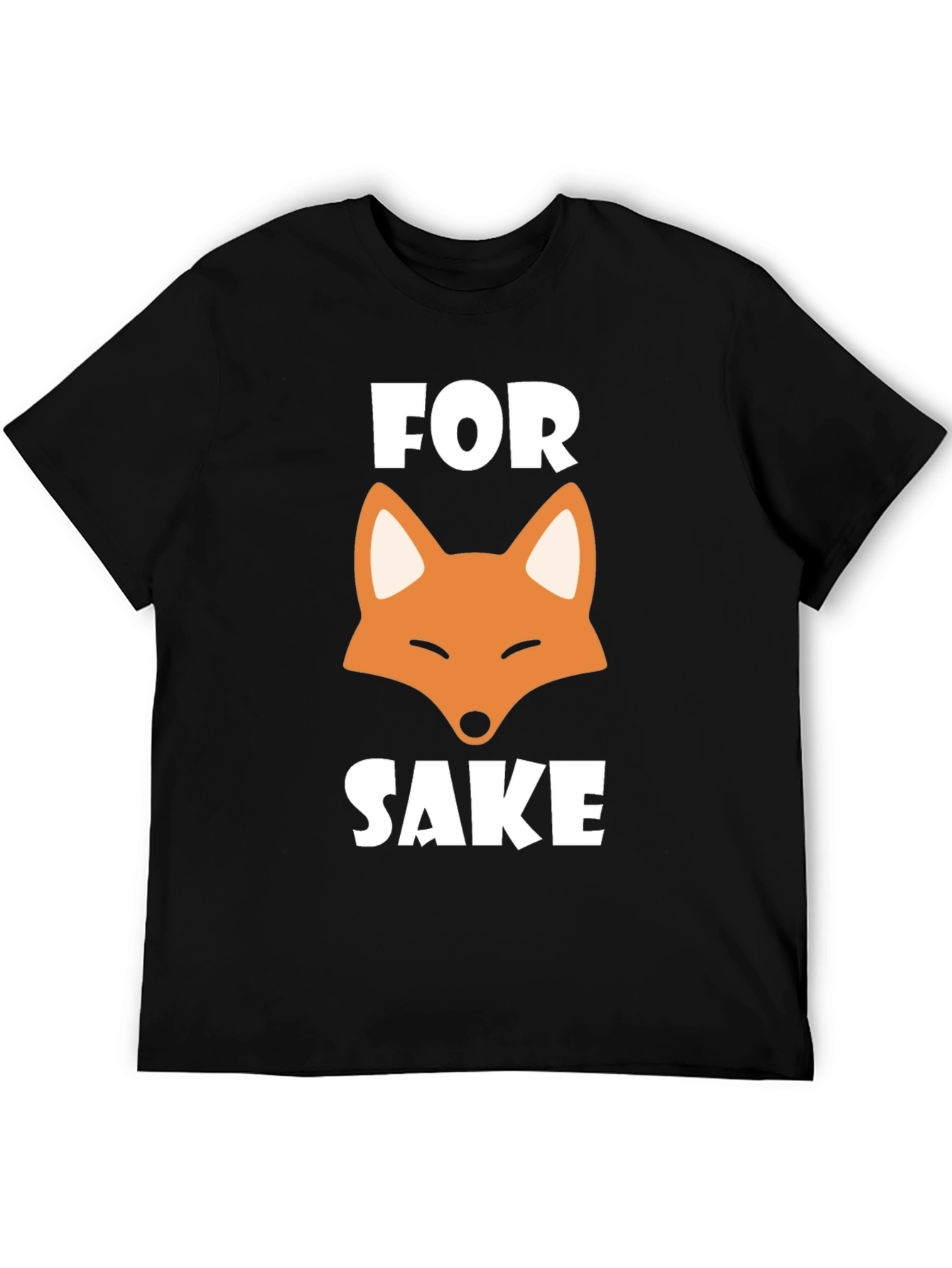 Black For Fox Sake T-Shirt - Funny Graphic Tee view 5