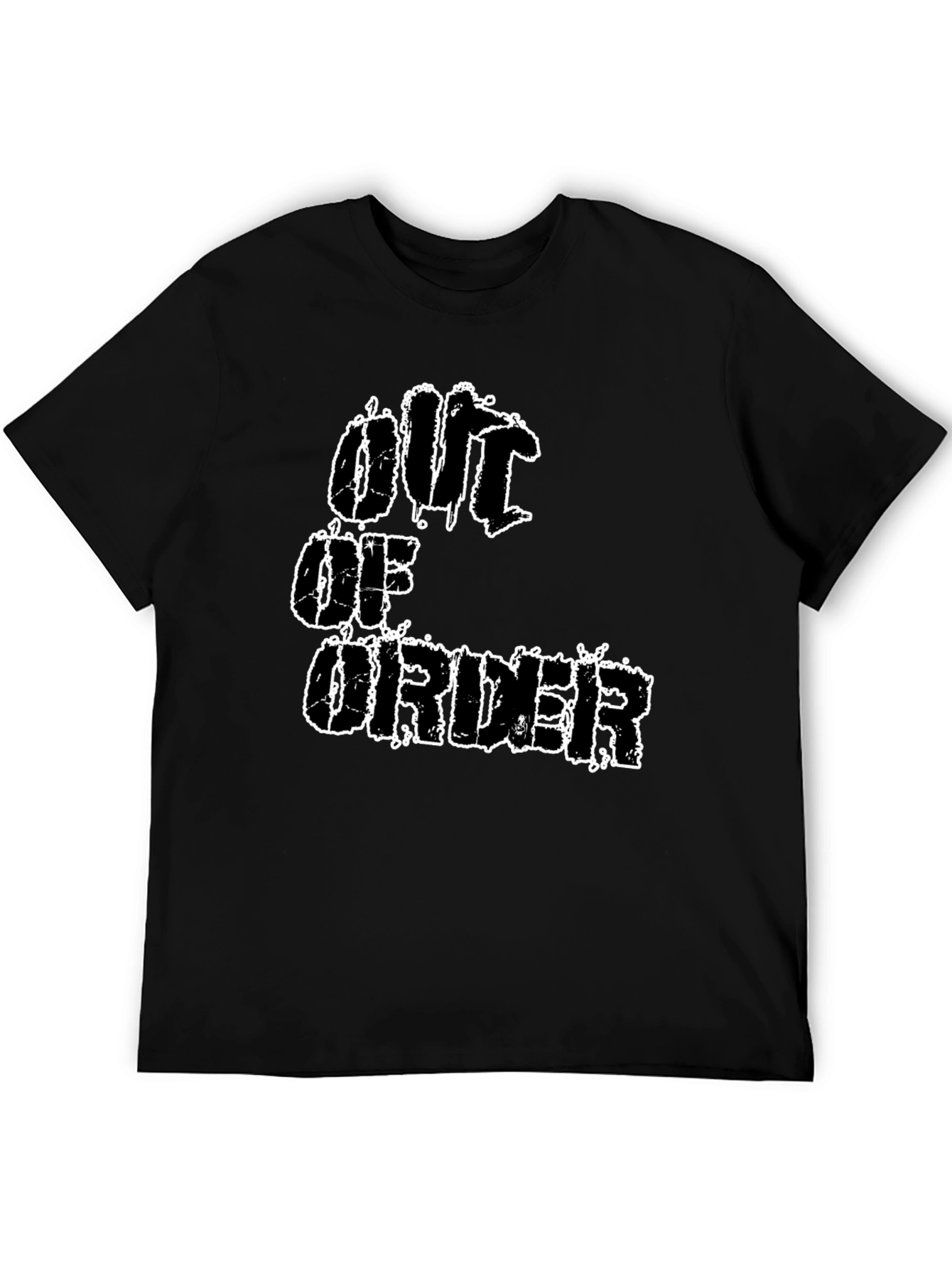 Black Out Of Order Graphic T-Shirt - Black view 5