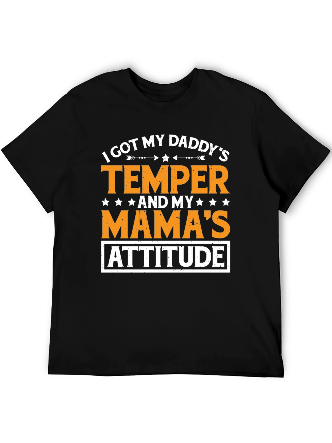 Black Daddy's Temper, Mama's Attitude T-Shirt view 5