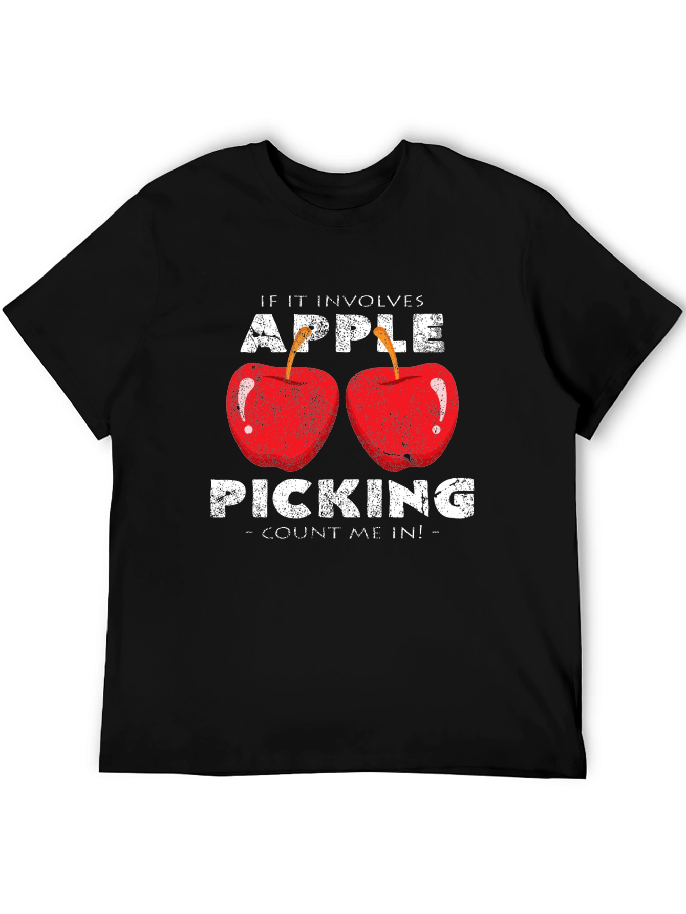 Black Apple Picking Graphic T-Shirt - Count Me In view 5