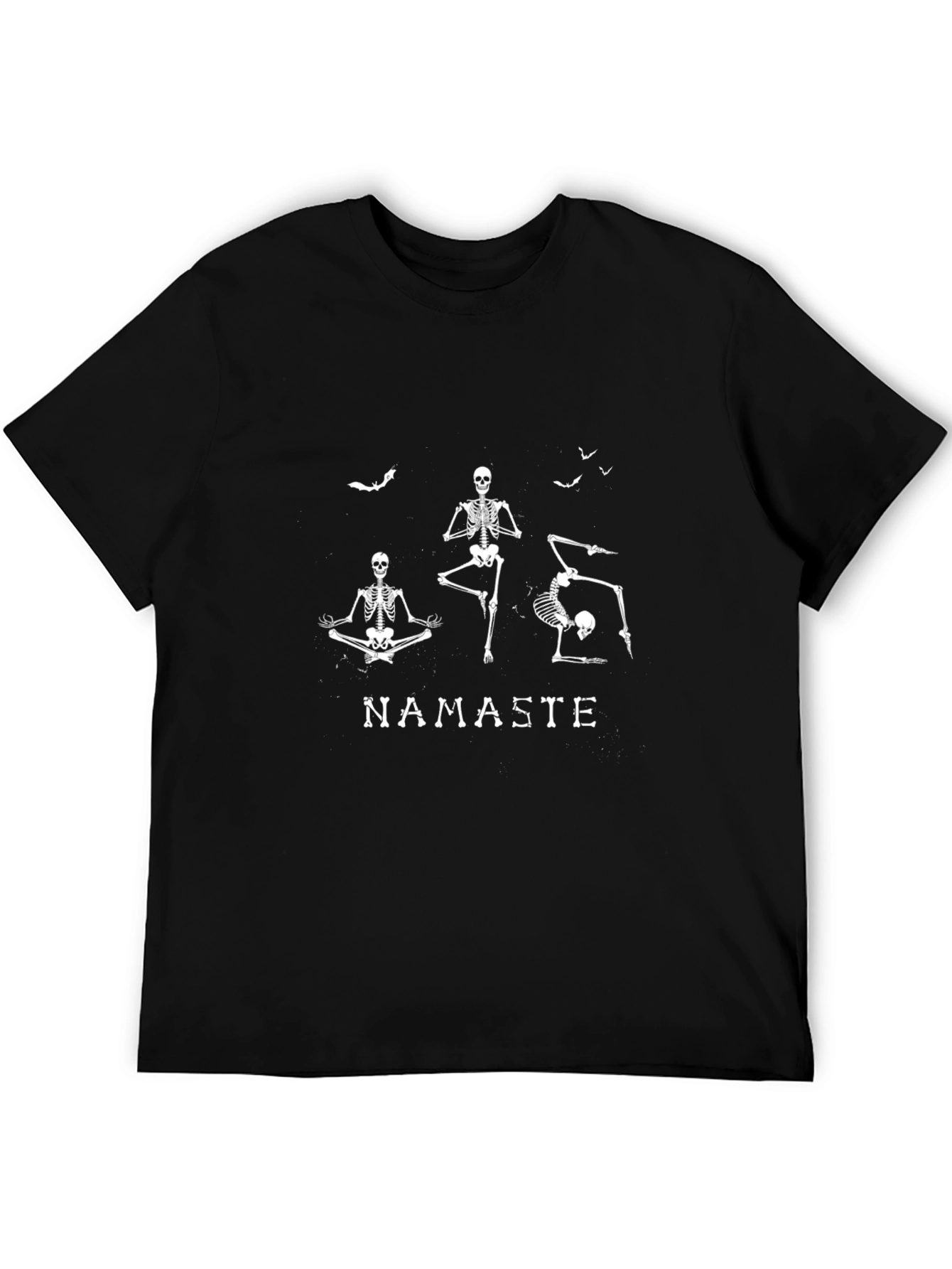 Namaste Skeleton Yoga T-Shirt - Men's Black Tee - 5