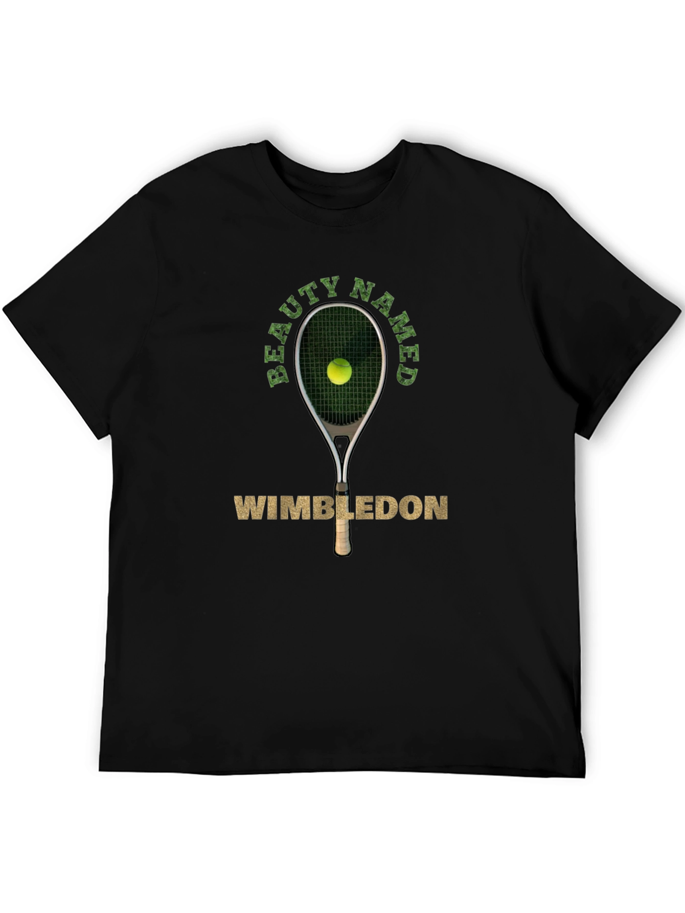 Black Wimbledon Beauty Named Tennis T-Shirt view 5