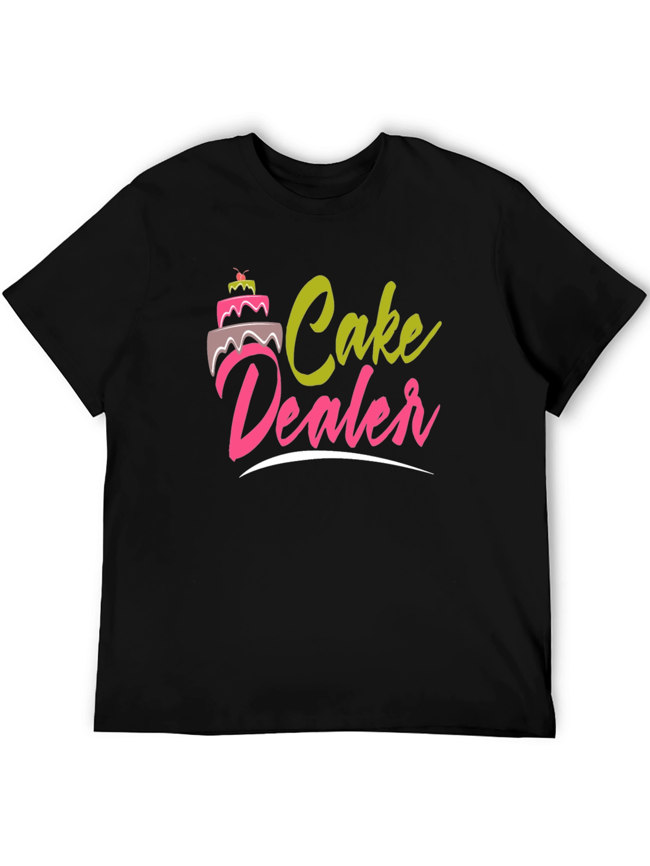 Black Cake Dealer Graphic T-Shirt - Funny Baker Tee view 5