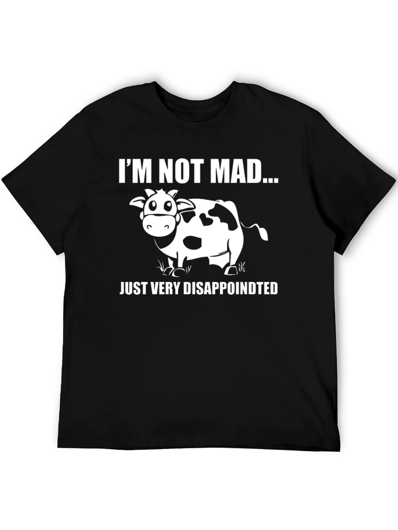 Black Funny Cow 'I'm Not Mad' Graphic T-Shirt view 5