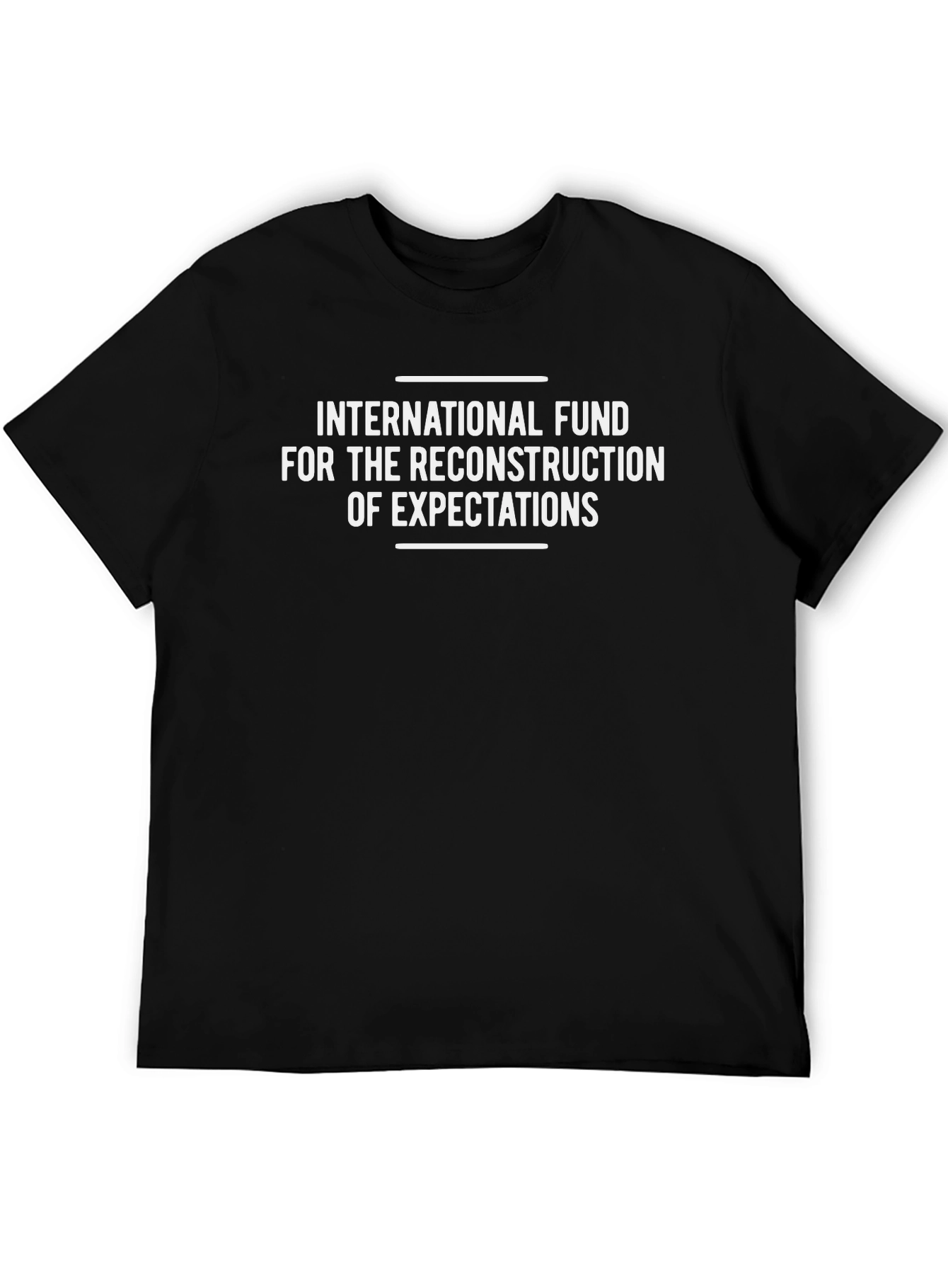 Black International Fund T-Shirt - Reconstruction of Expectations view 5