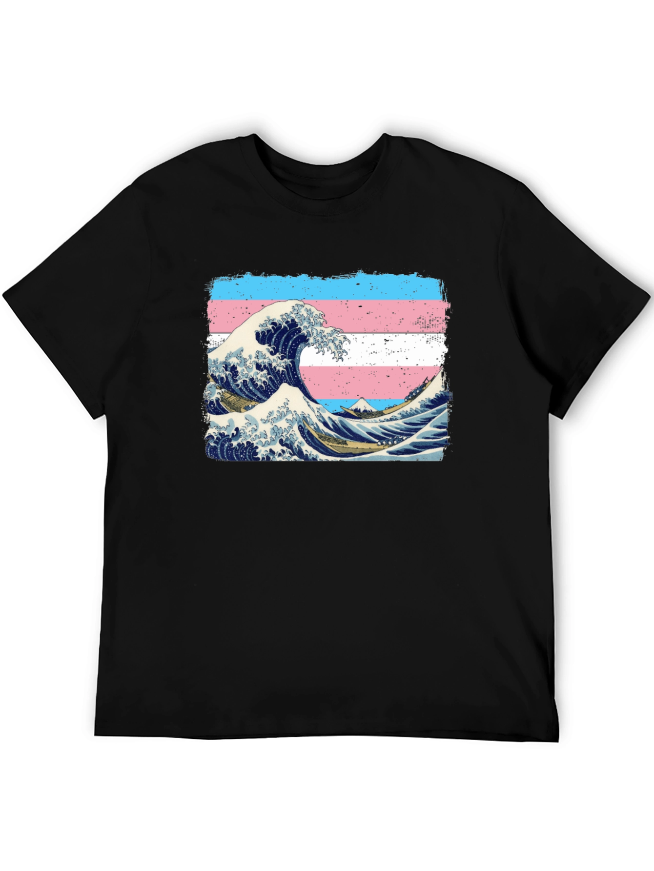 Black Transgender Wave T-Shirt view 5