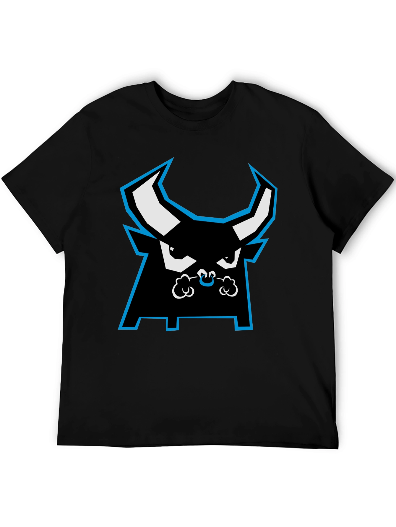 Black Bold Bull Graphic Tee - Black Cotton Casual Wear view 5