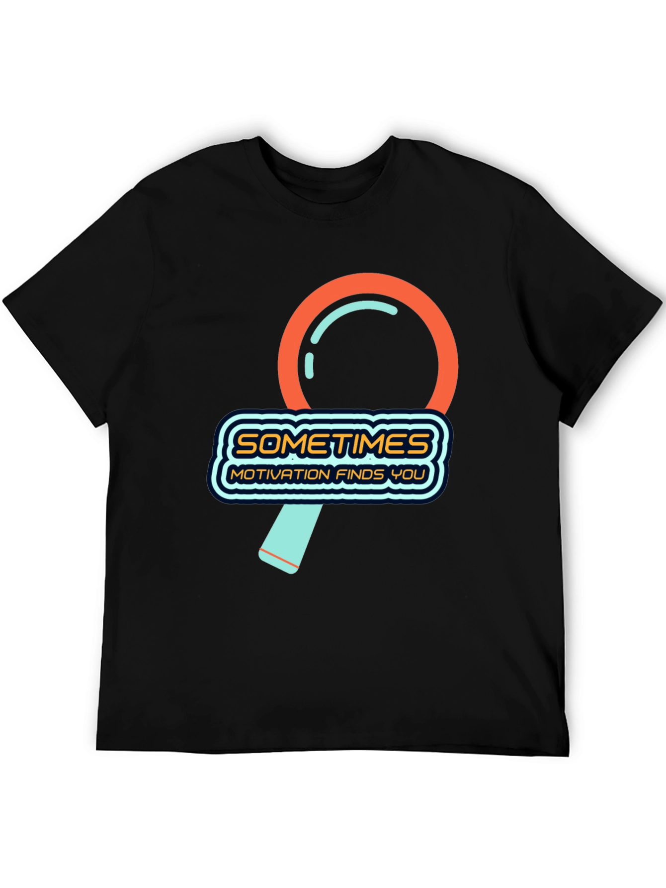 Black Motivation Finds You Graphic T-Shirt view 5