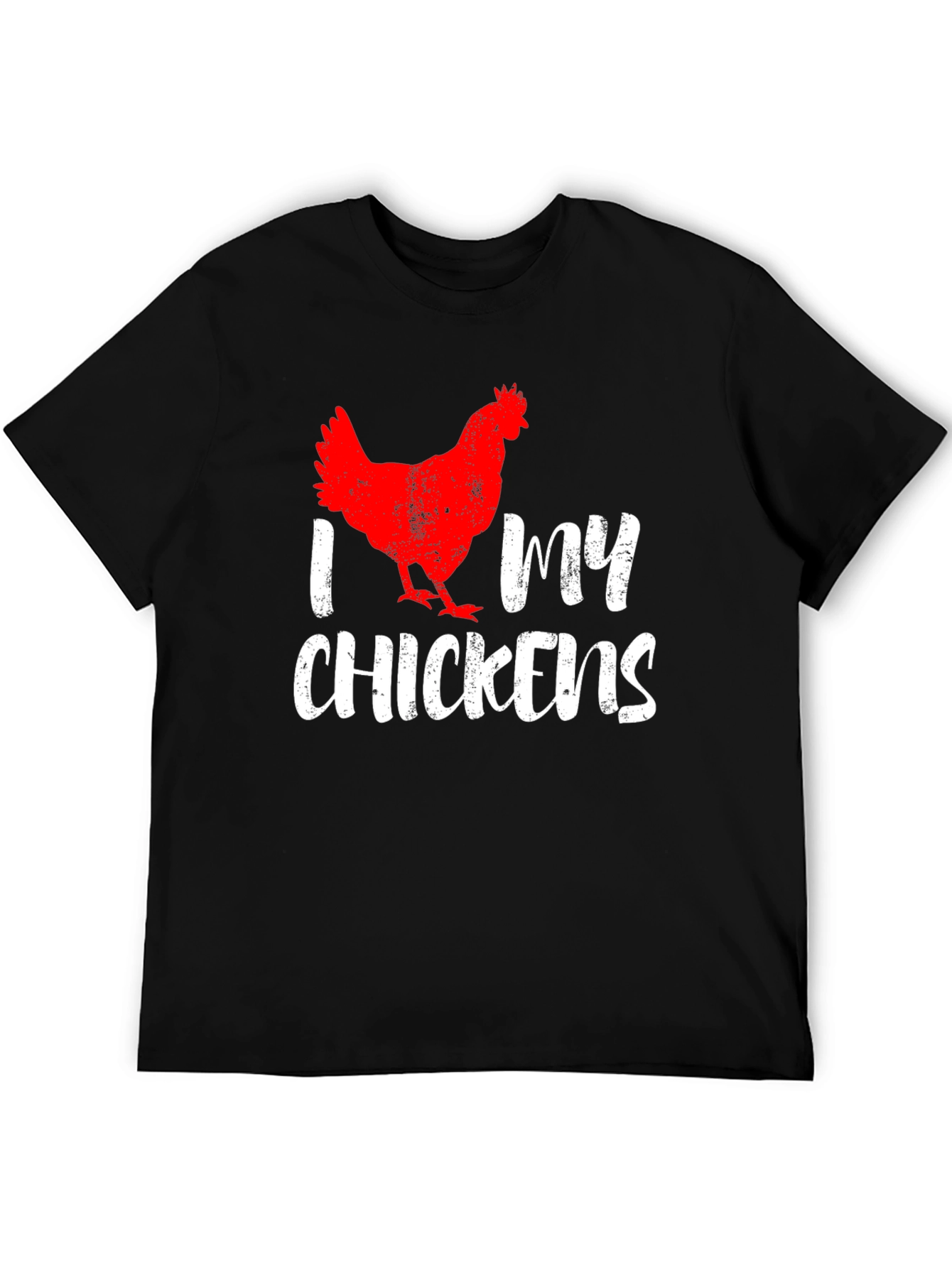 Black I Love My Chickens T-Shirt - Black view 5