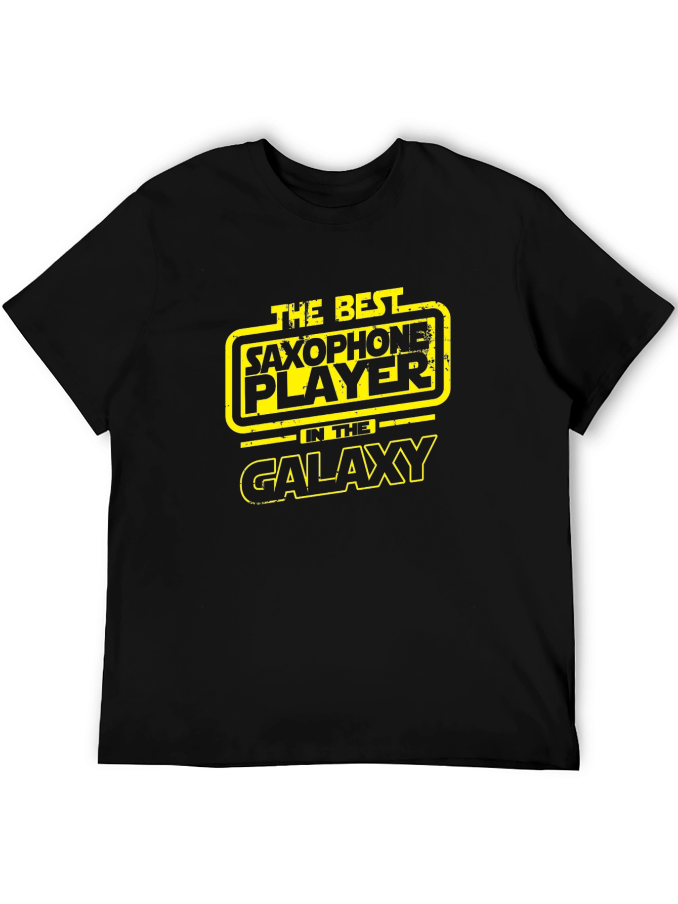Black Best Saxophone Player Galaxy T-Shirt - Black view 5