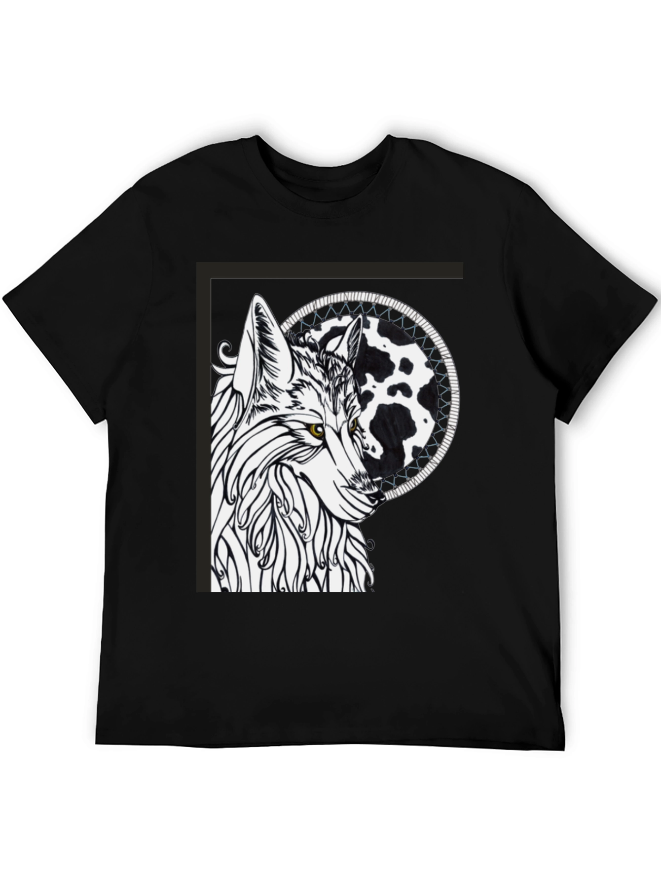 Black Wolf Graphic Tee - Black Cotton Blend view 5