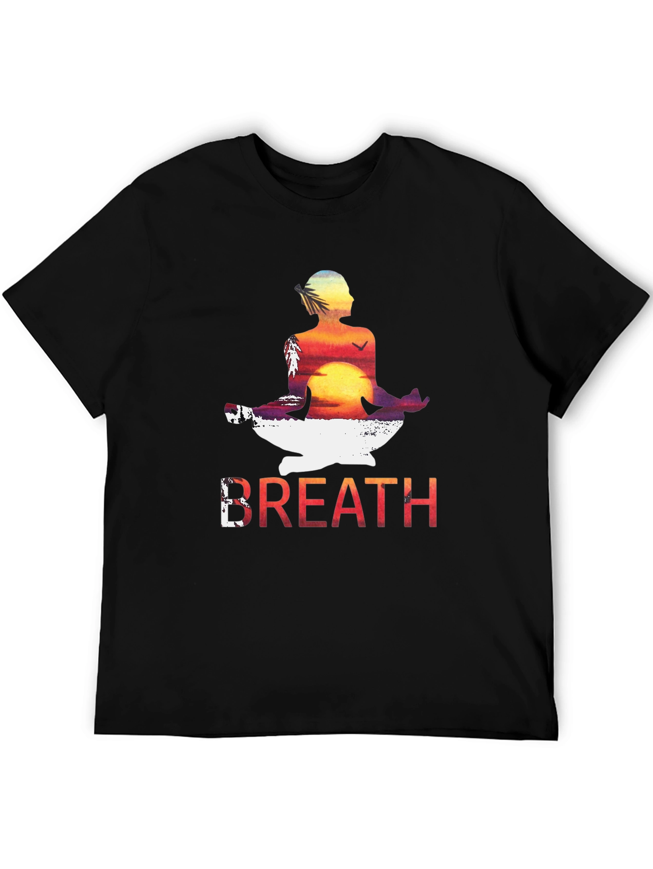 Black Breath Sunset Meditation T-Shirt view 5