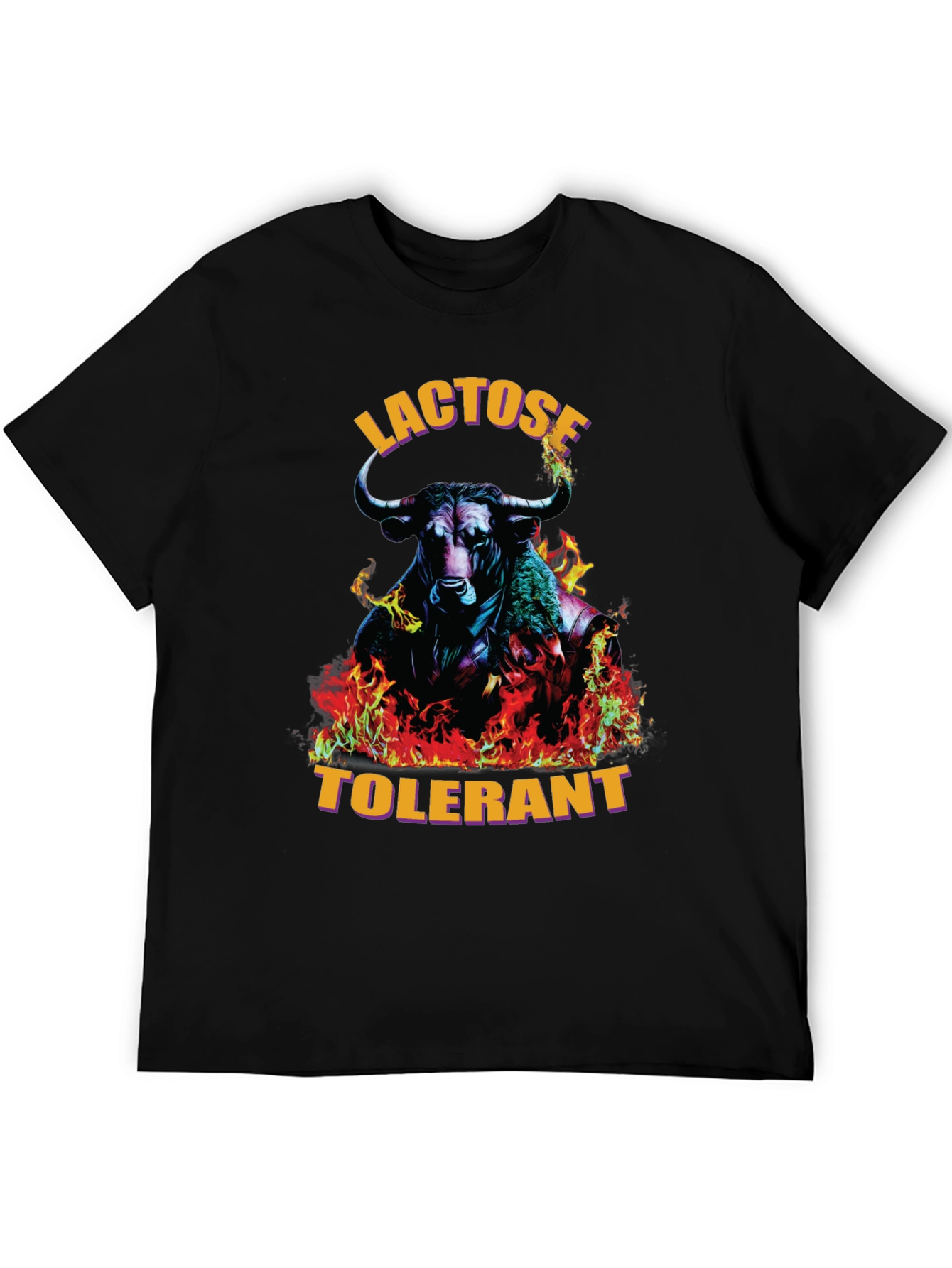 Black Lactose Tolerant Bull Graphic Tee view 5
