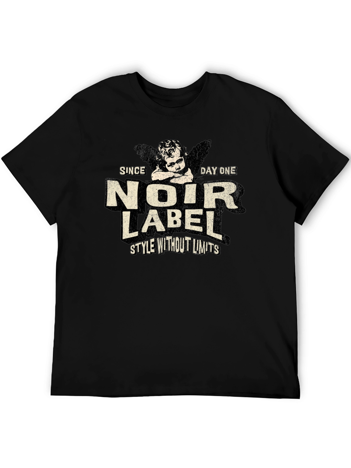 Black Noir Label Graphic Print T-Shirt view 5
