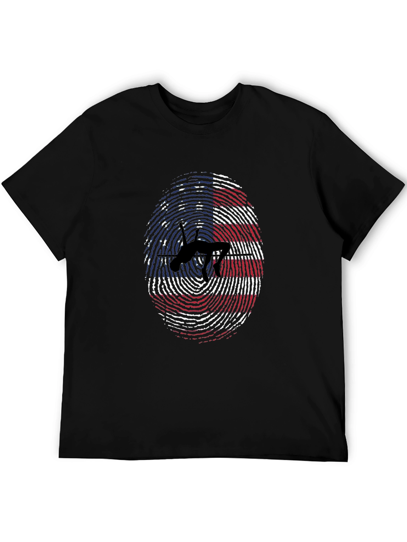 Black American High Jump Fingerprint T-Shirt view 5