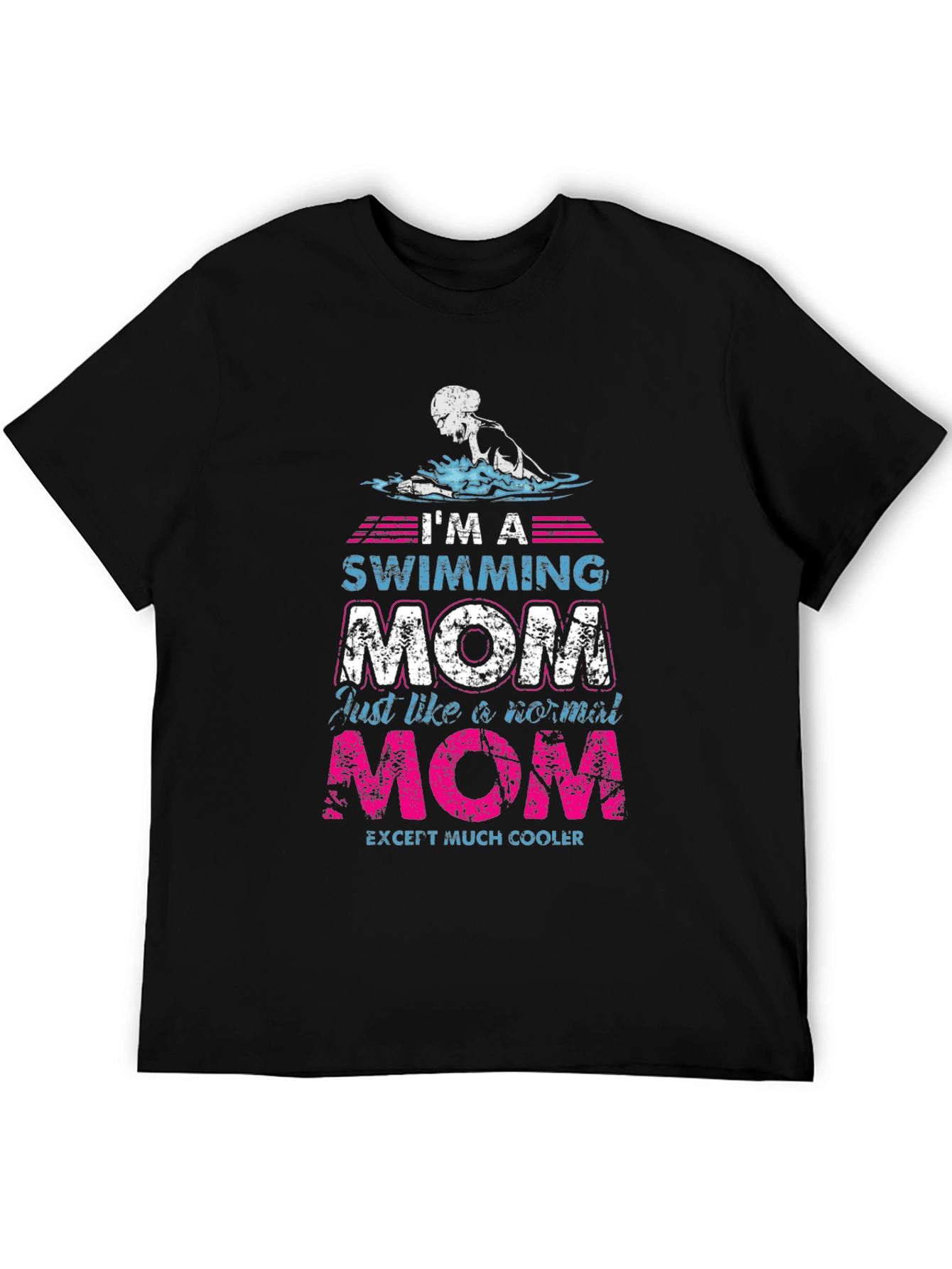 Swimming Mom Graphic T-Shirt - Cool Mothers Day Gift - 5