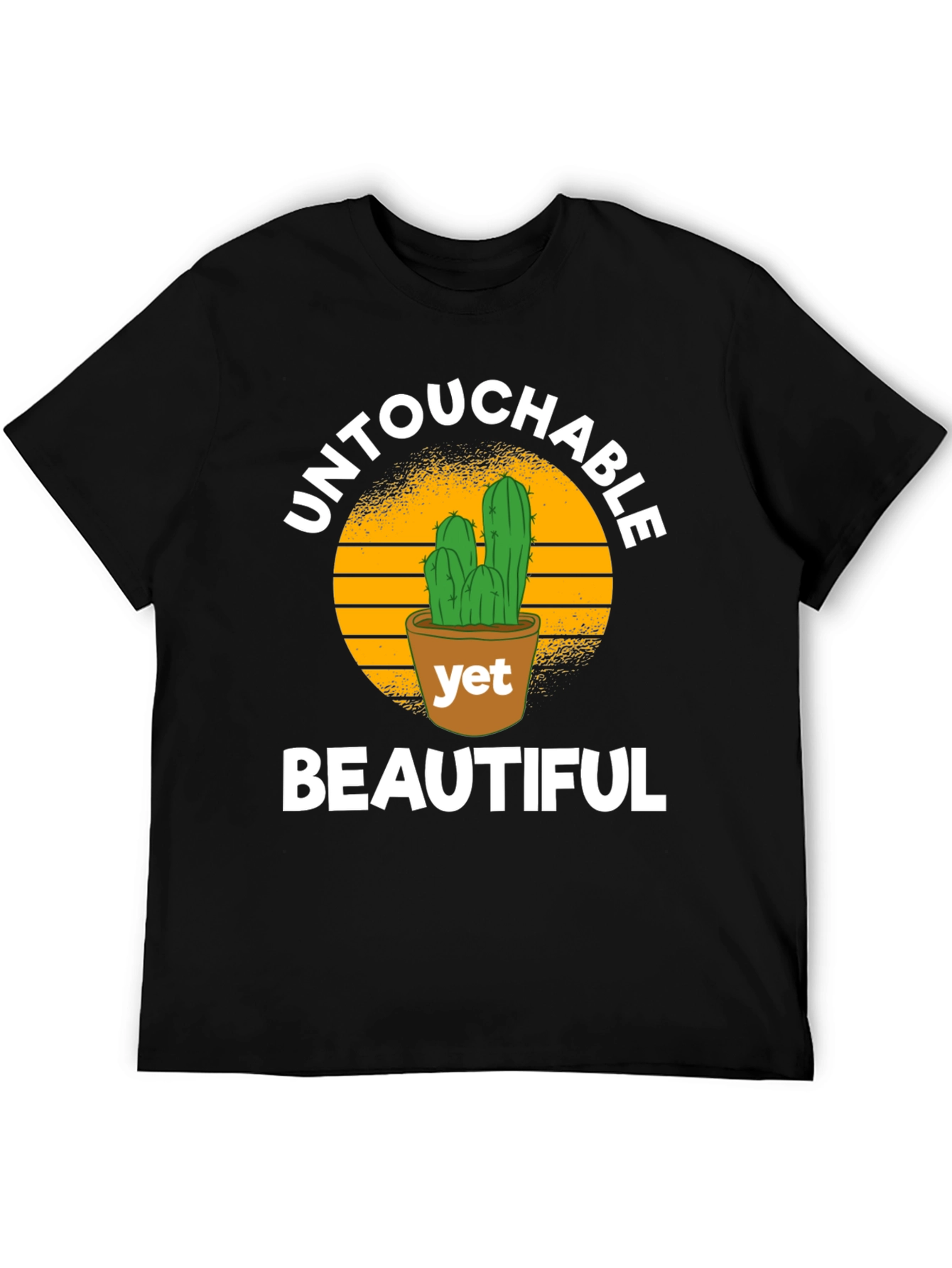 Black Untouchable Yet Beautiful Cactus T-Shirt view 5