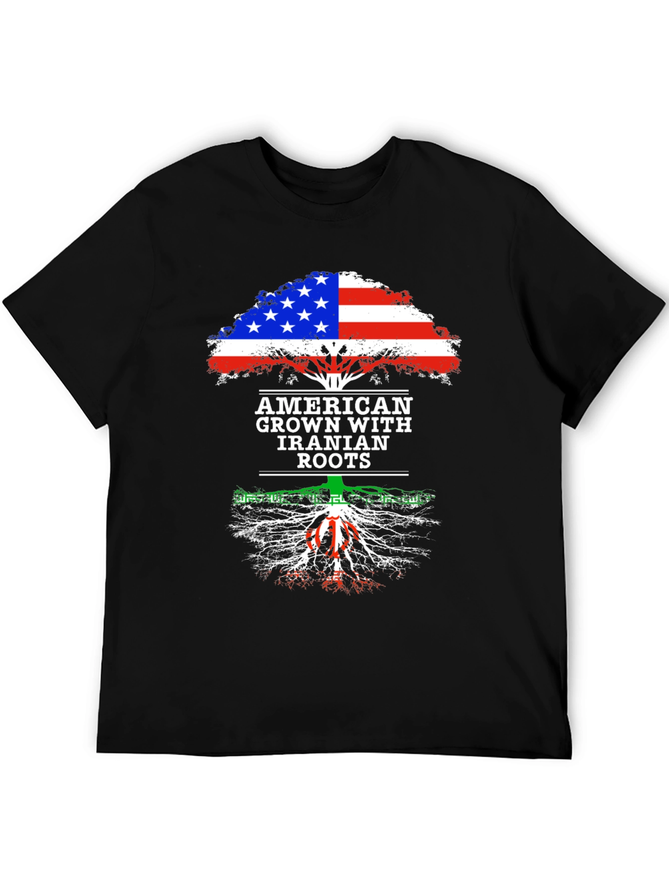 Black American Grown Iranian Roots T-Shirt view 5