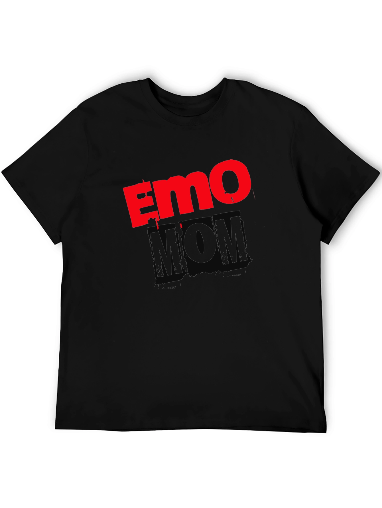 Black Emo Mom Black Graphic T-Shirt view 5