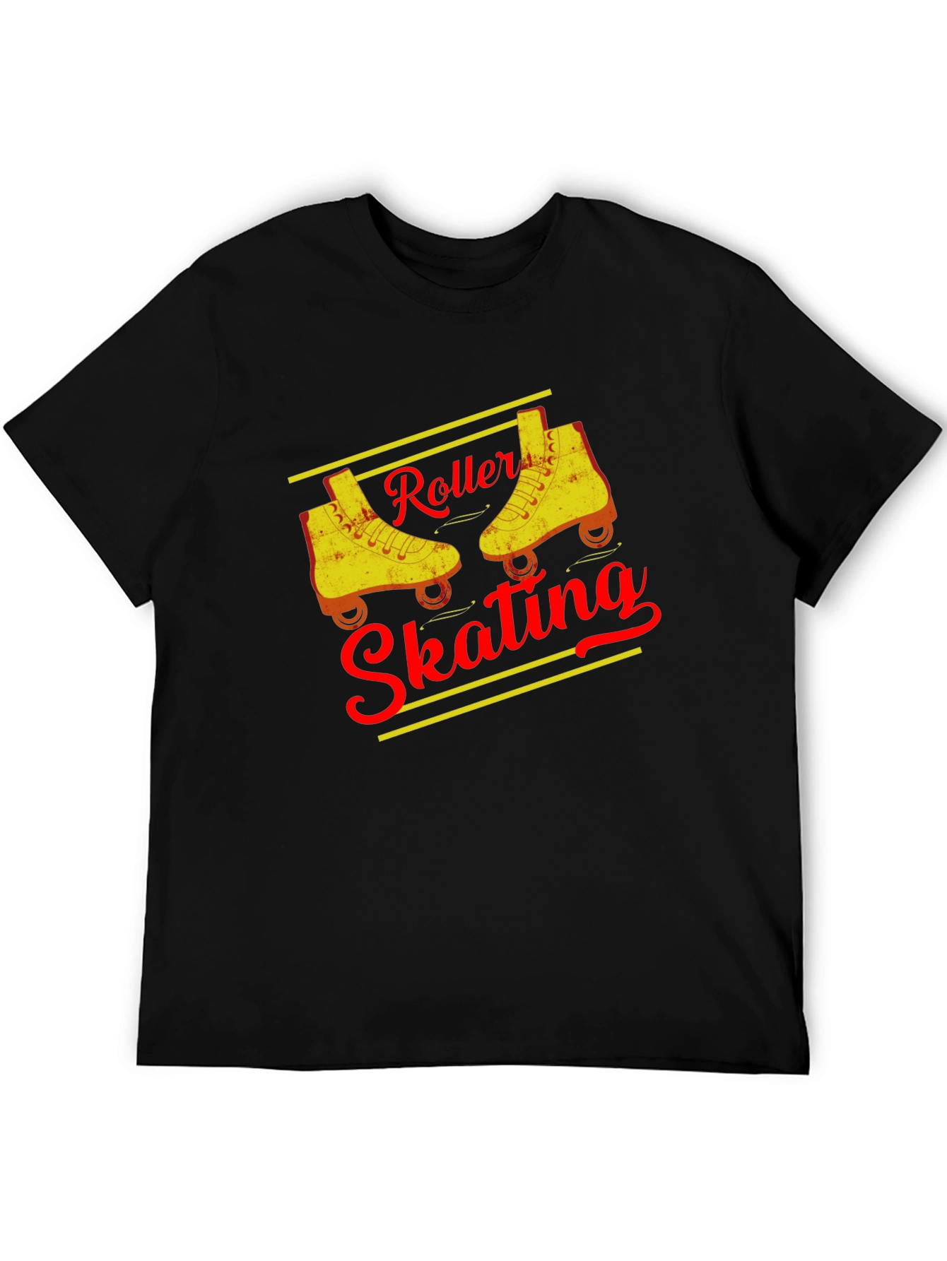Black Vintage Roller Skating T-Shirt view 5