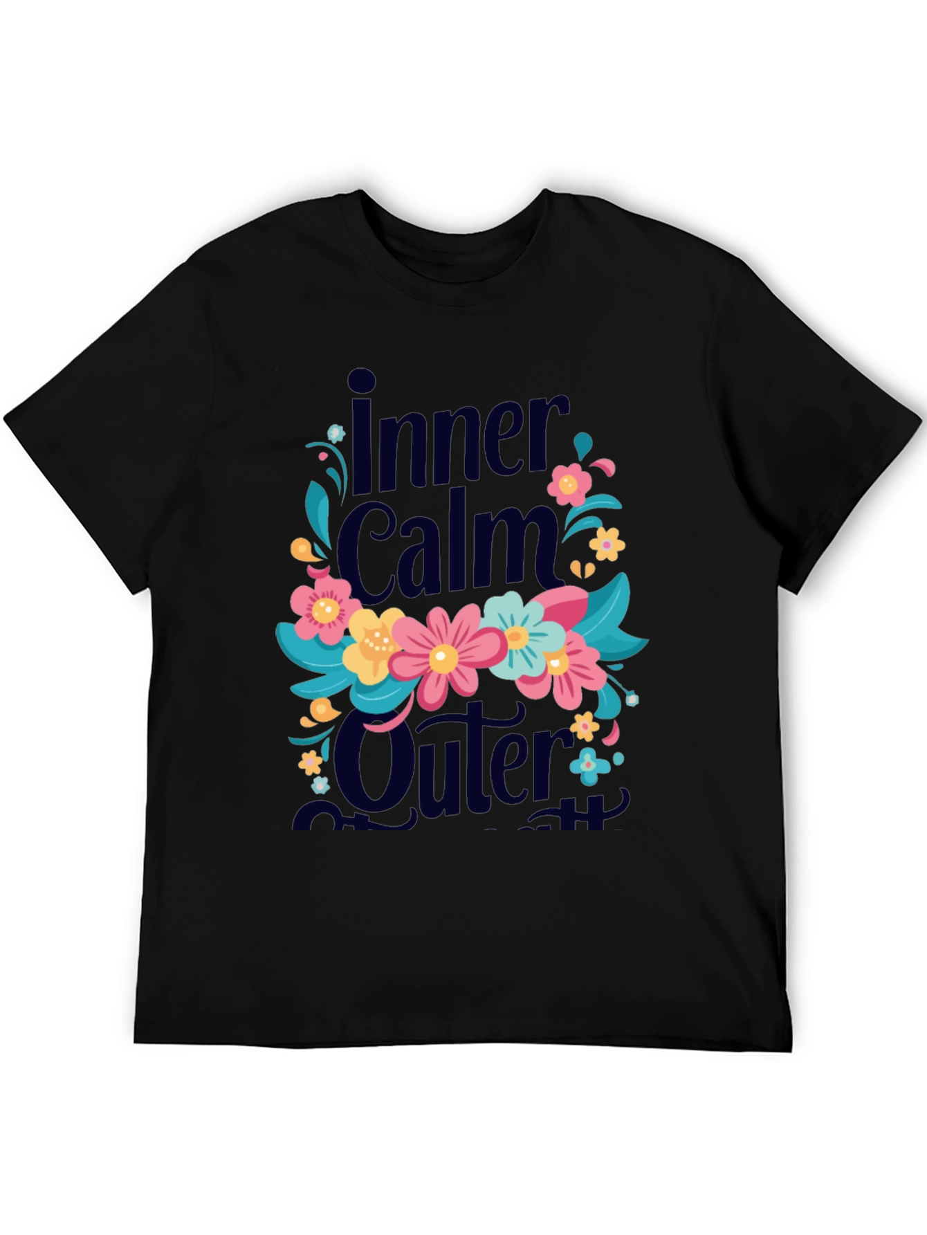 Black Inner Calm Outer T-Shirt view 5