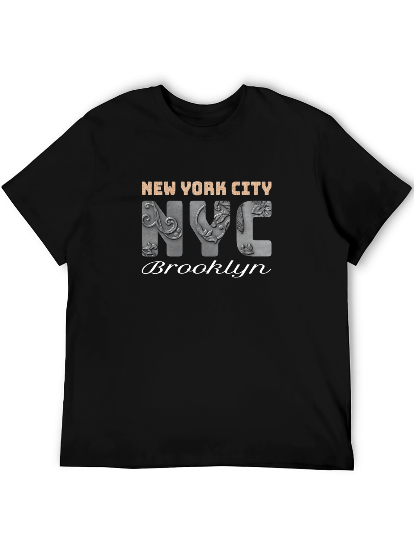 Black New York City NYC Brooklyn Black T-Shirt view 5