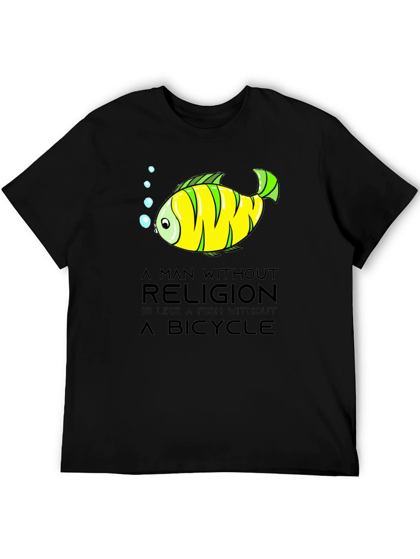 Black A Man Without Religion T-Shirt view 5
